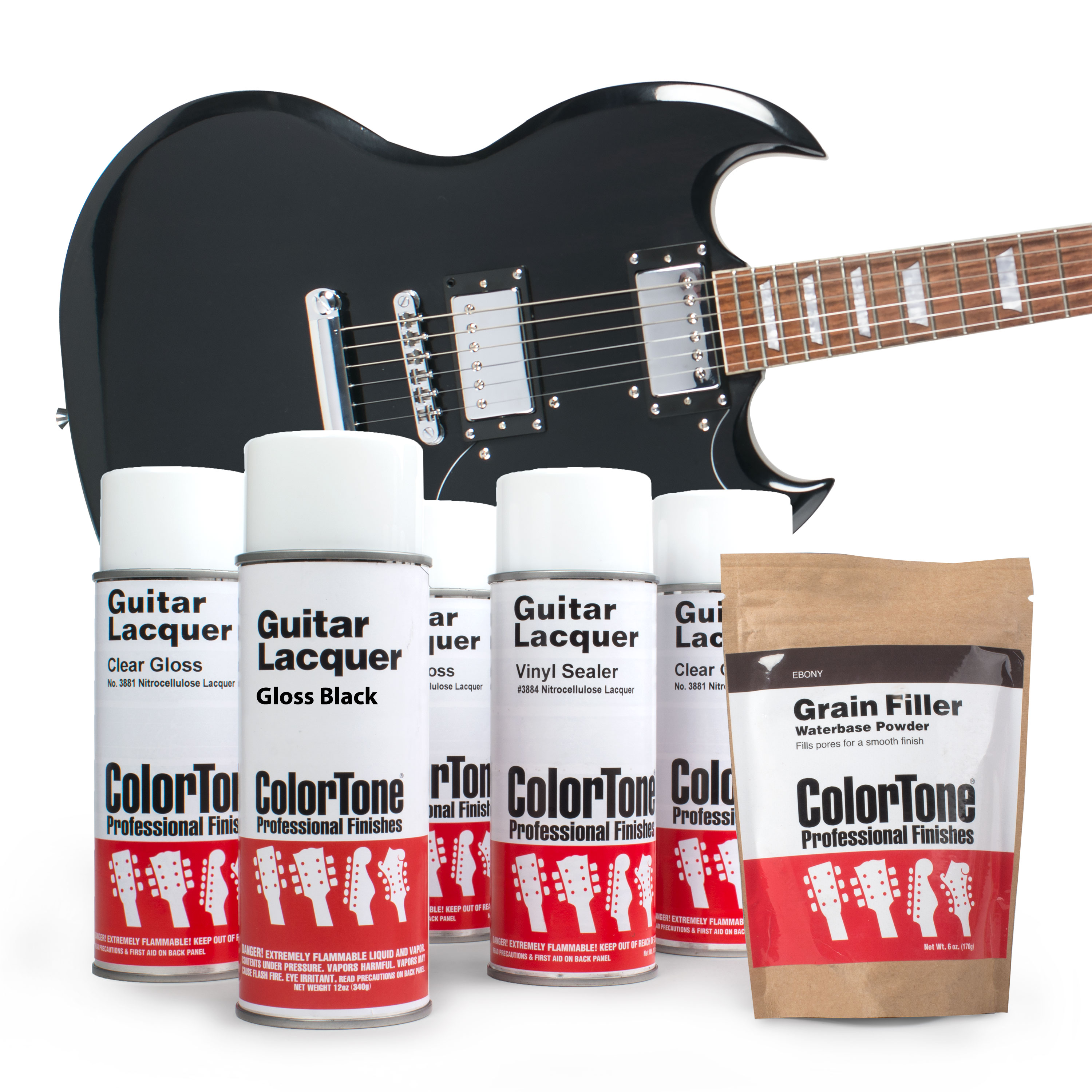 ColorTone Aerosol Finishing Set for Black Gloss