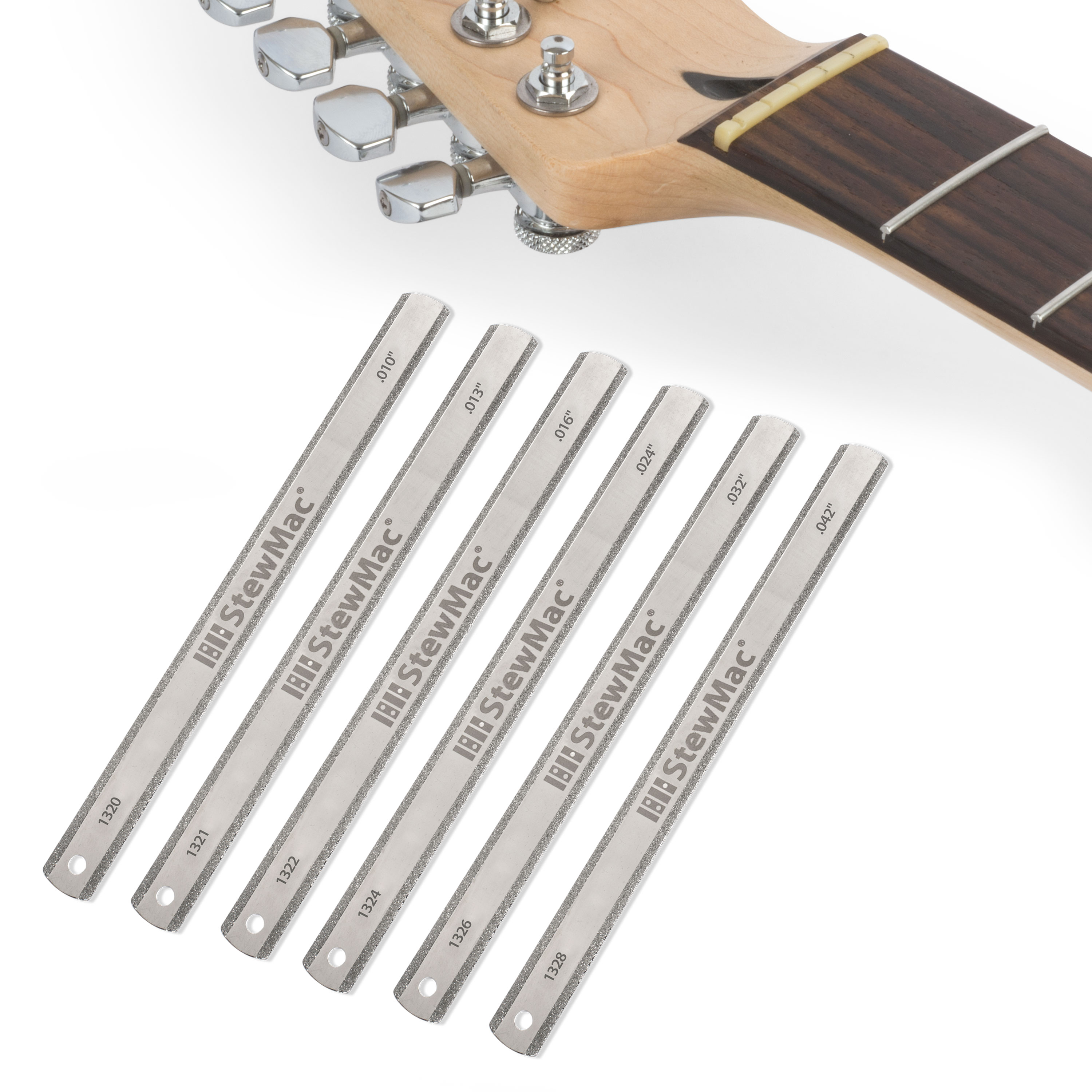 Gauged DiamondCut&trade; Nut Slotting File Set for Electric Guitar