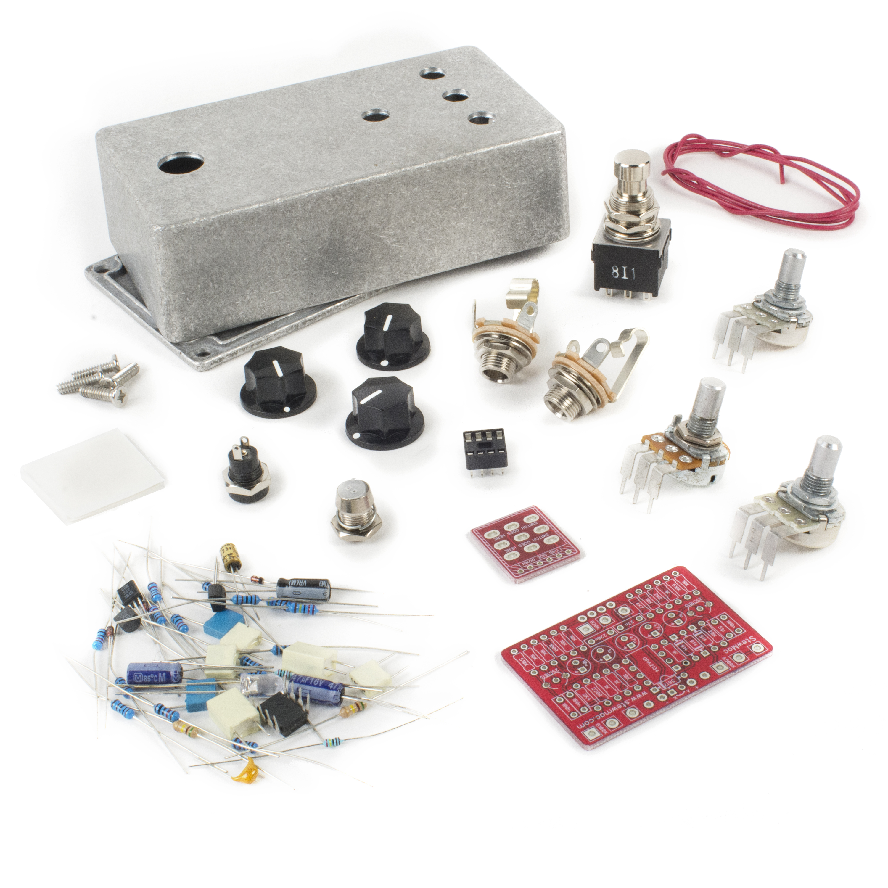 StewMac Screamer DIY Pedal Kit, With Bare Enclosure