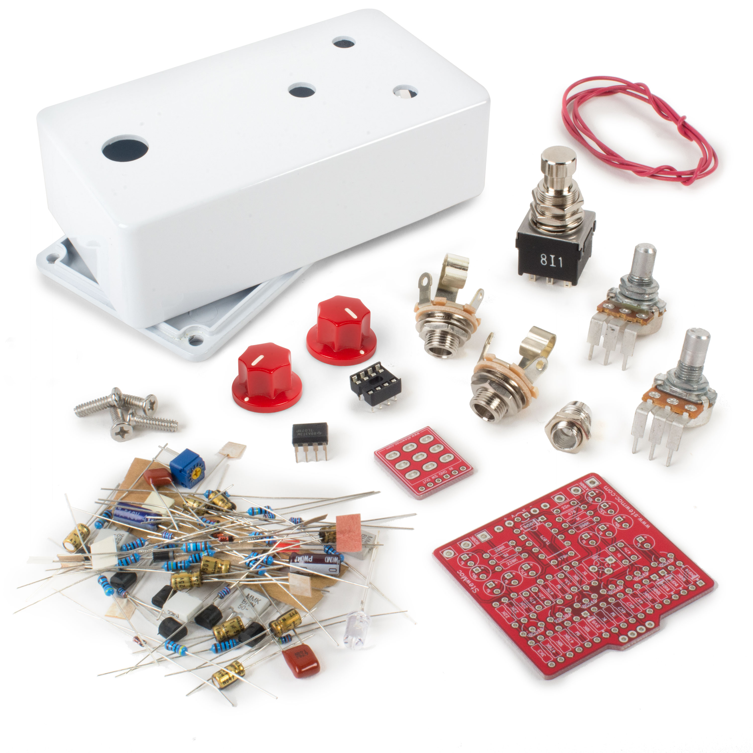 StewMac Swell Drive DIY Pedal Kit, With White Enclosure