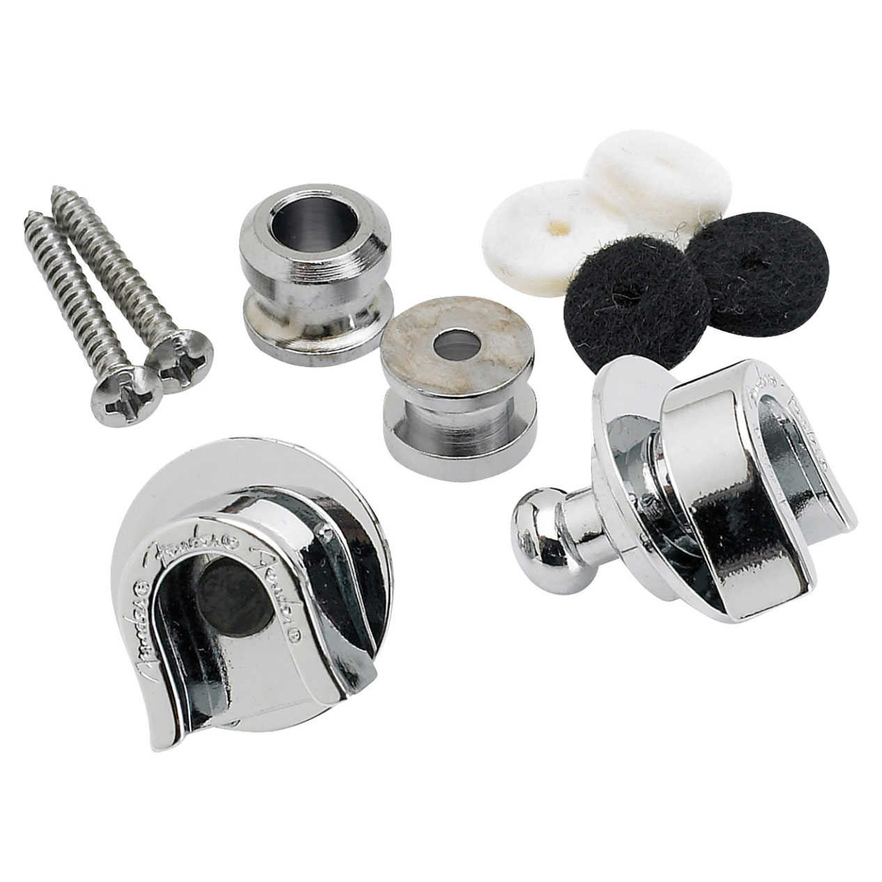 Fender Elite Strap Locks and Buttons, Chrome
