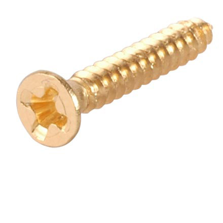 Humbucker Mounting Ring Screws, Gold, 9/16"