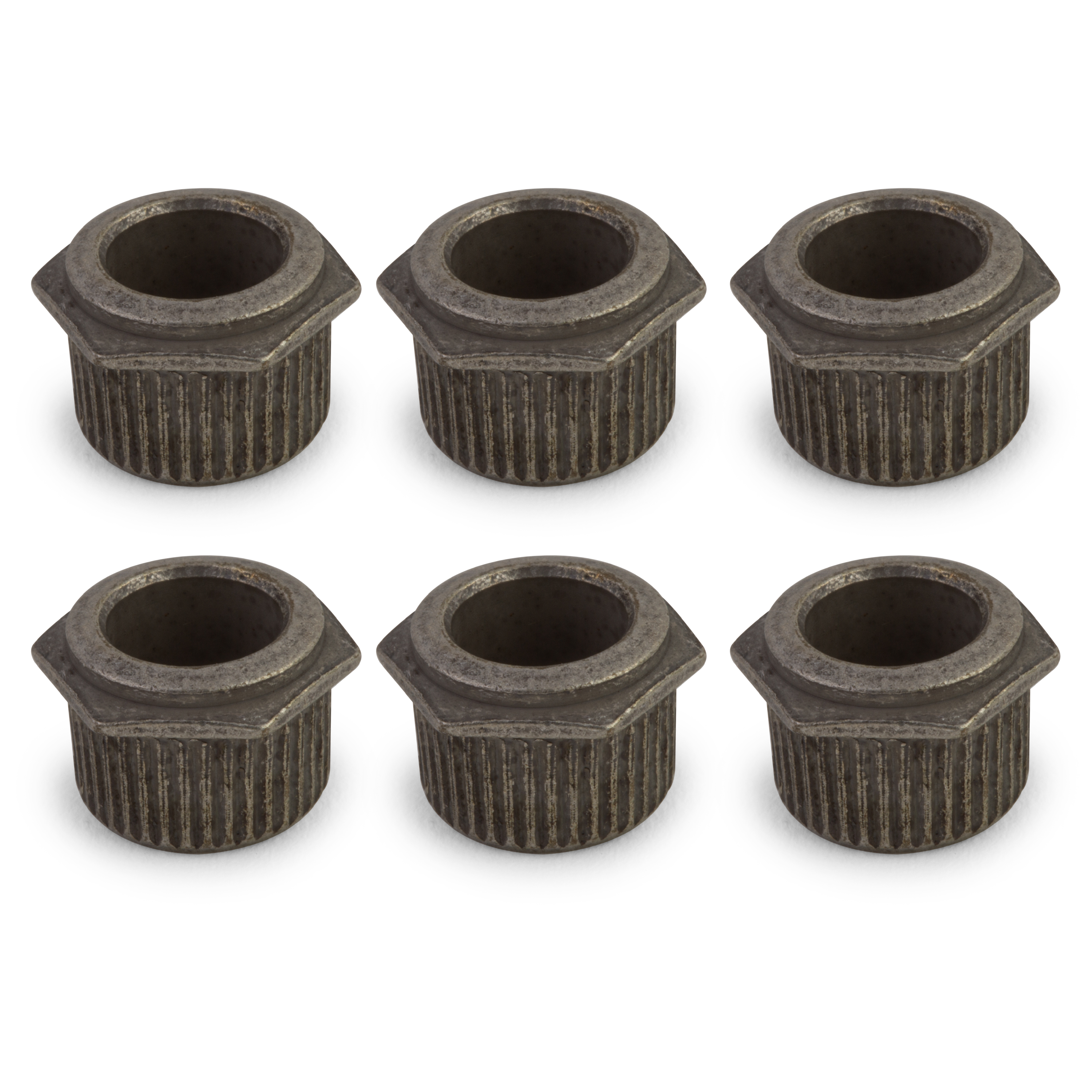 3/8" Conversion Tuner Bushing, Hex, Relic nickel, set of 6