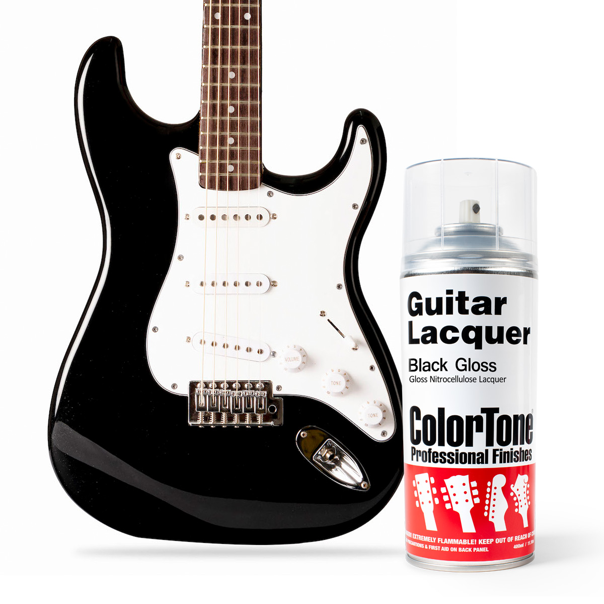 ColorTone Aerosol Guitar Lacquer, Black Gloss