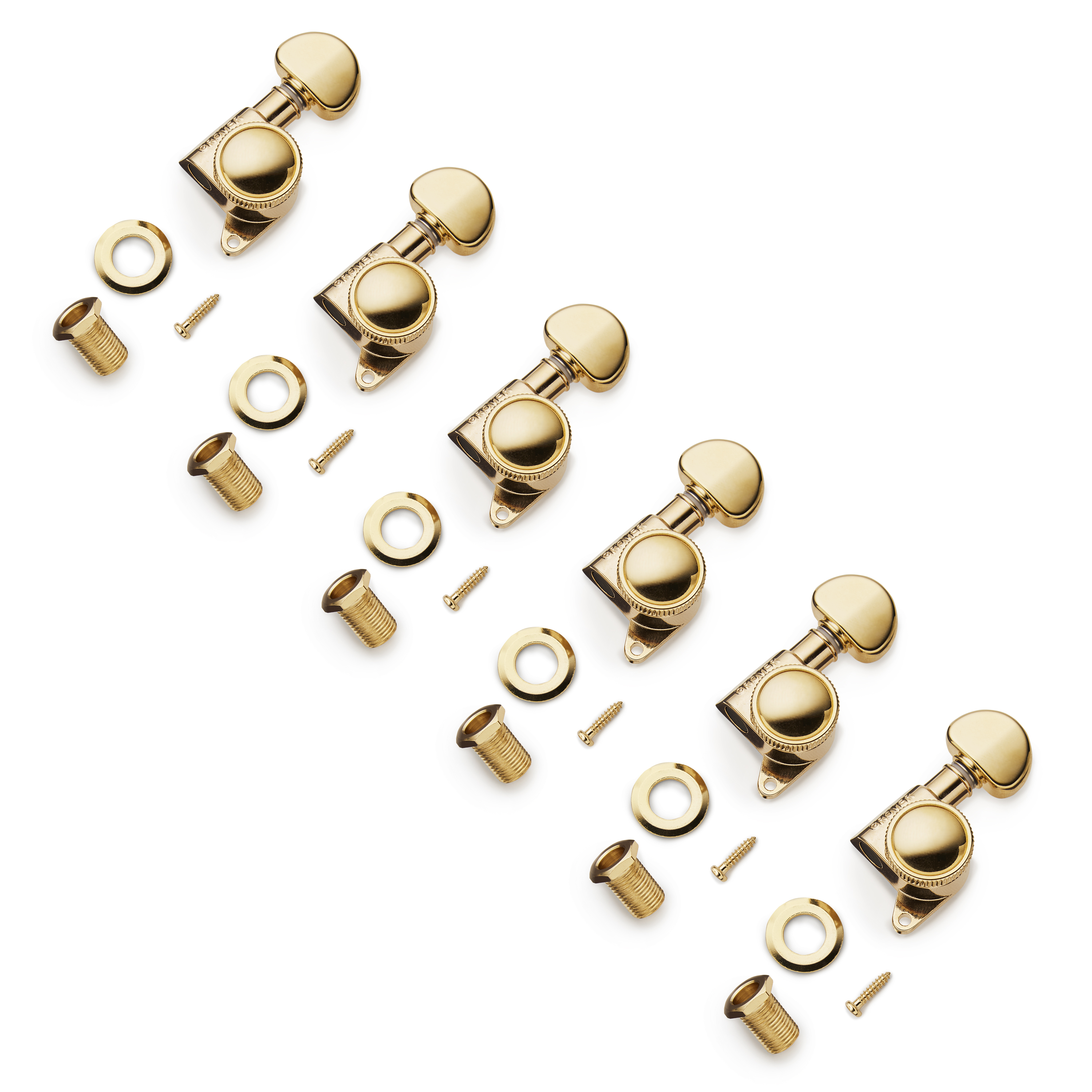 Grover Mini Roto-Grip Locking Rotomatics (505 Series) 6-In-Line Tuners, Gold