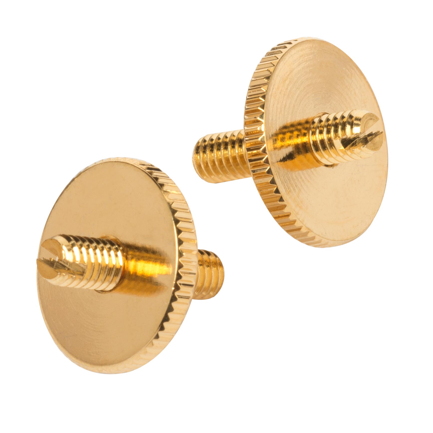 Archtop Bridge Post and Thumbwheel Set, Gold, set of 2