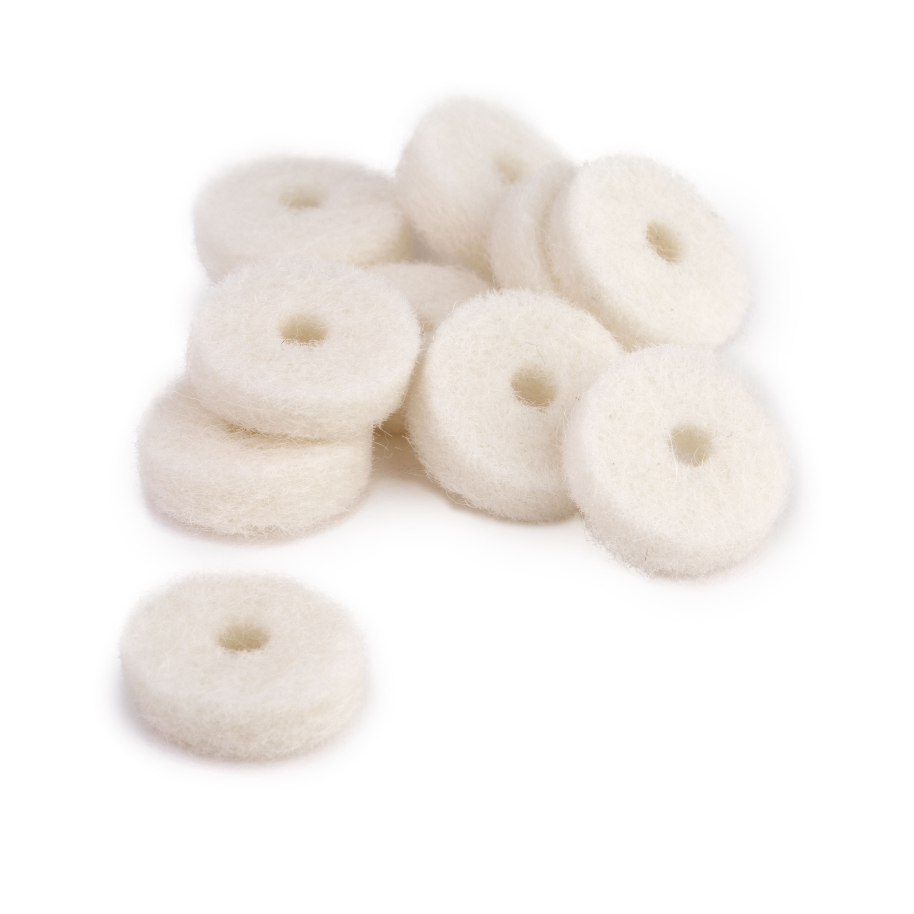 Strap Button Felt Washers - 10 Pack, Cream