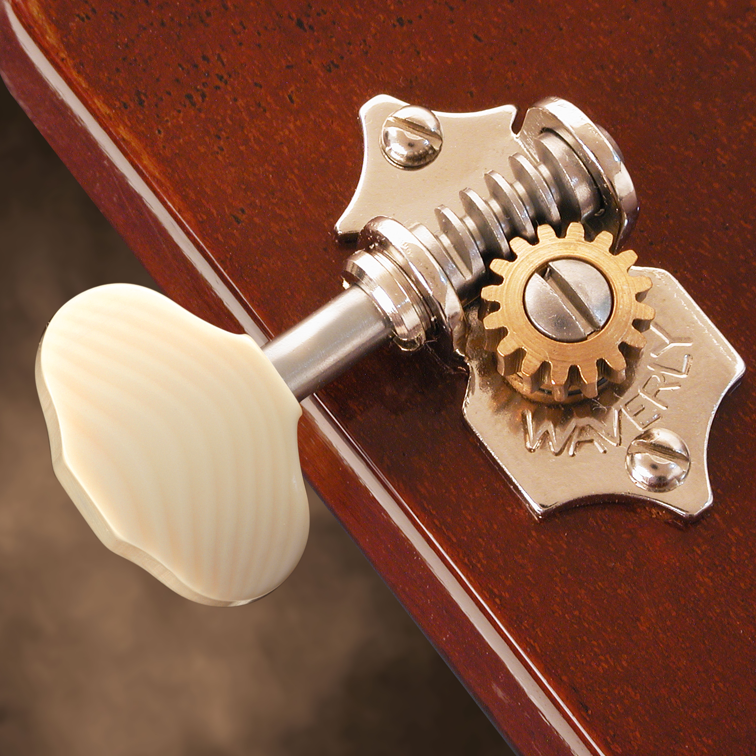 Waverly Guitar Tuners with Ivoroid Butterbean Knobs for Solid Pegheads