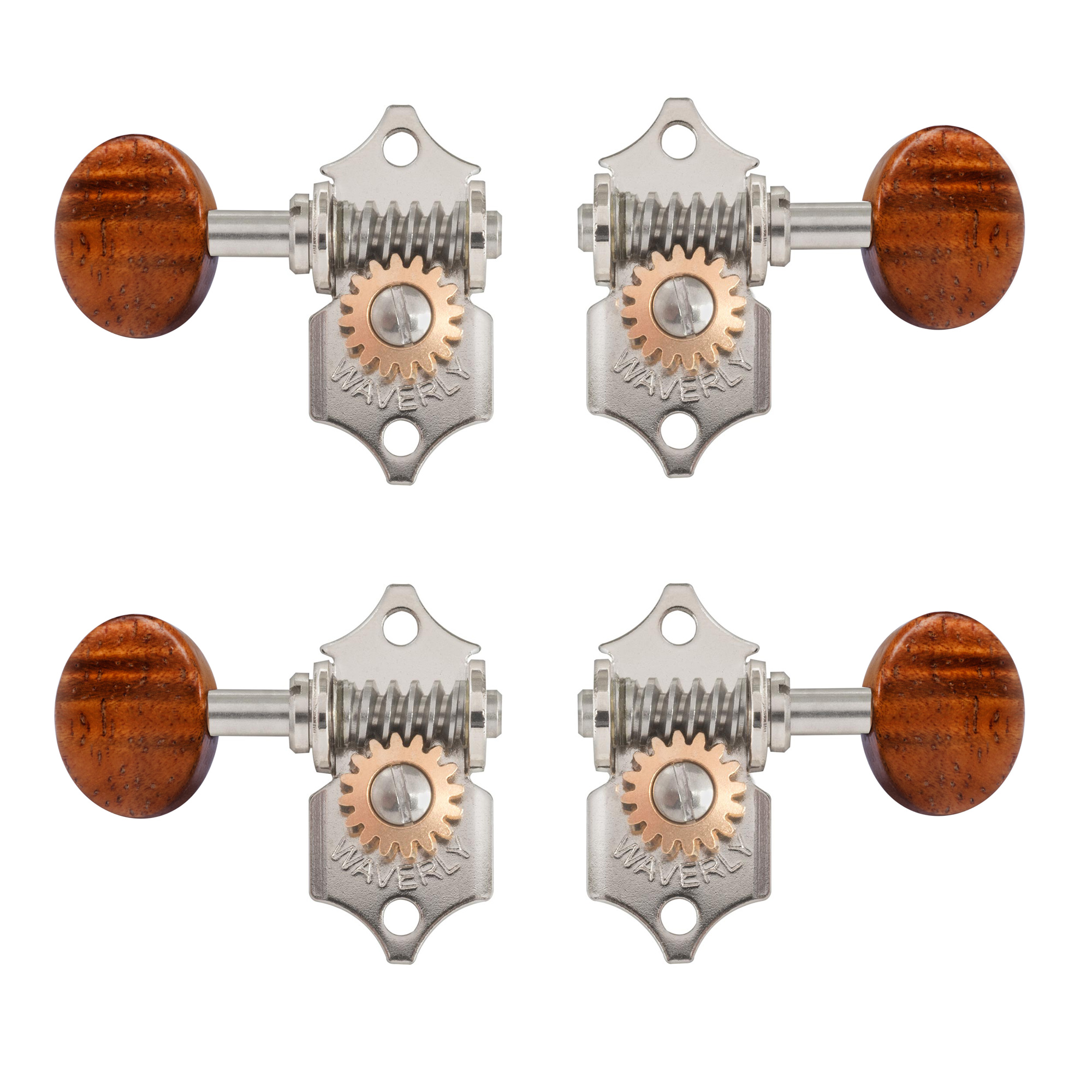 Waverly Ukulele Tuners, With curly koa knobs