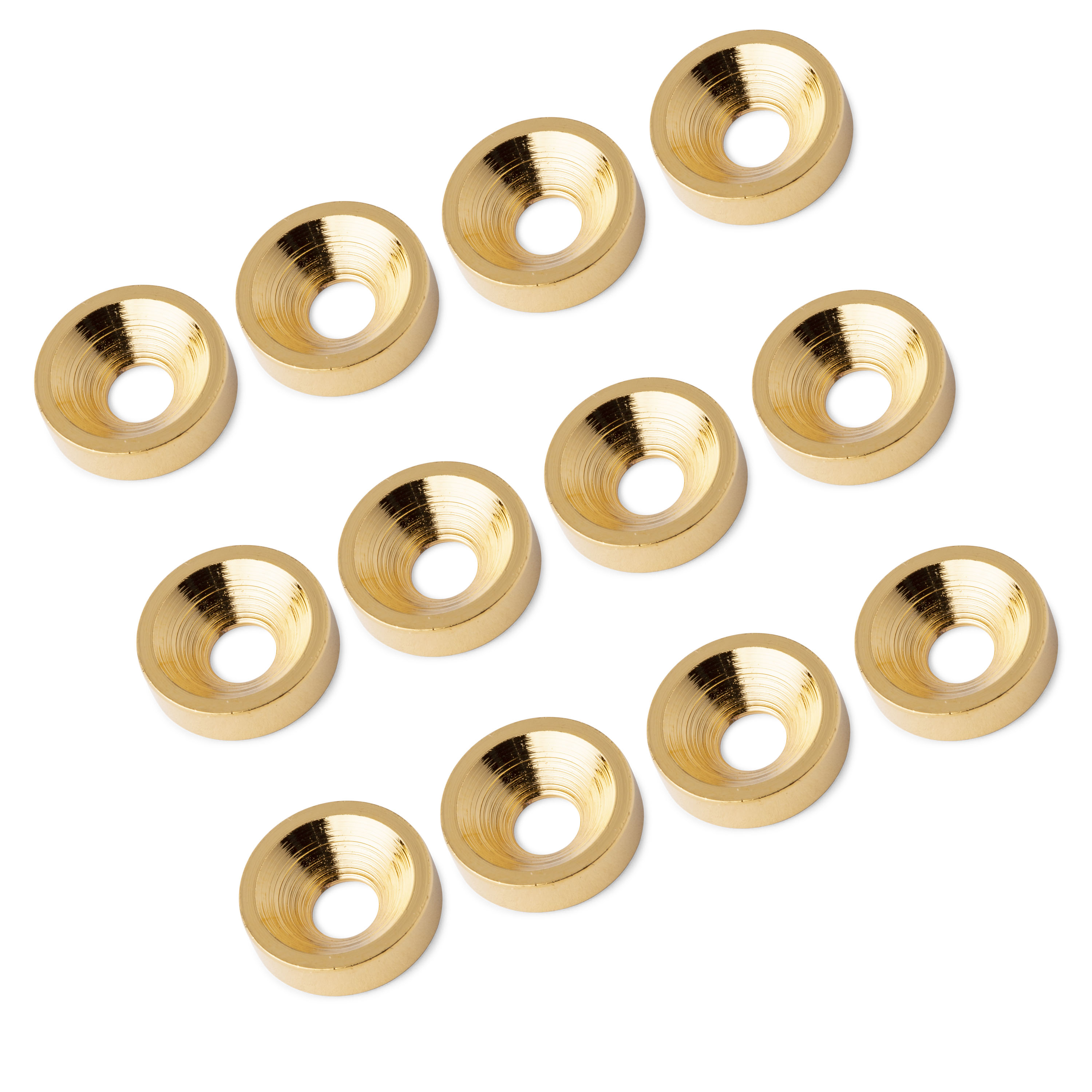 Neck Mounting Ferrules, Gold, package of 12