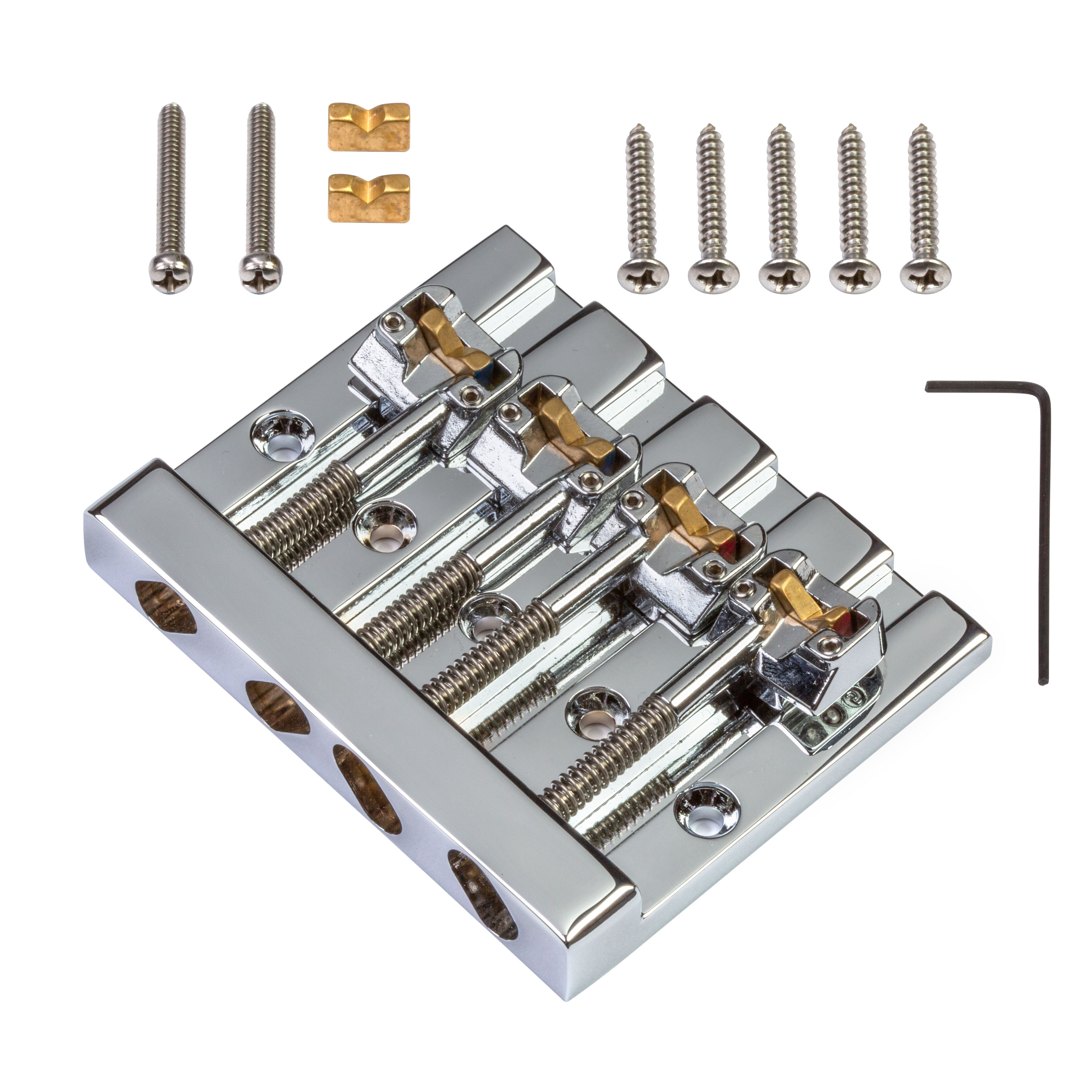 Hipshot 4-string KickAss Bass Bridge, Chrome