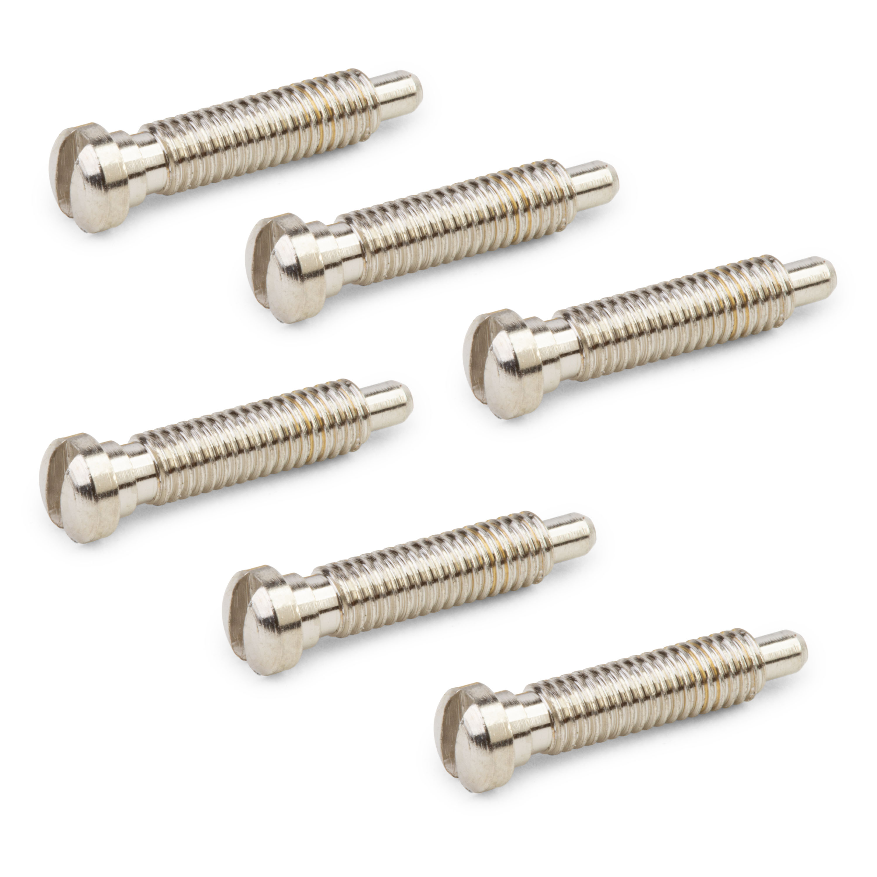 Nashville Tune-o-matic Saddle Screws, Nickel, set of 6