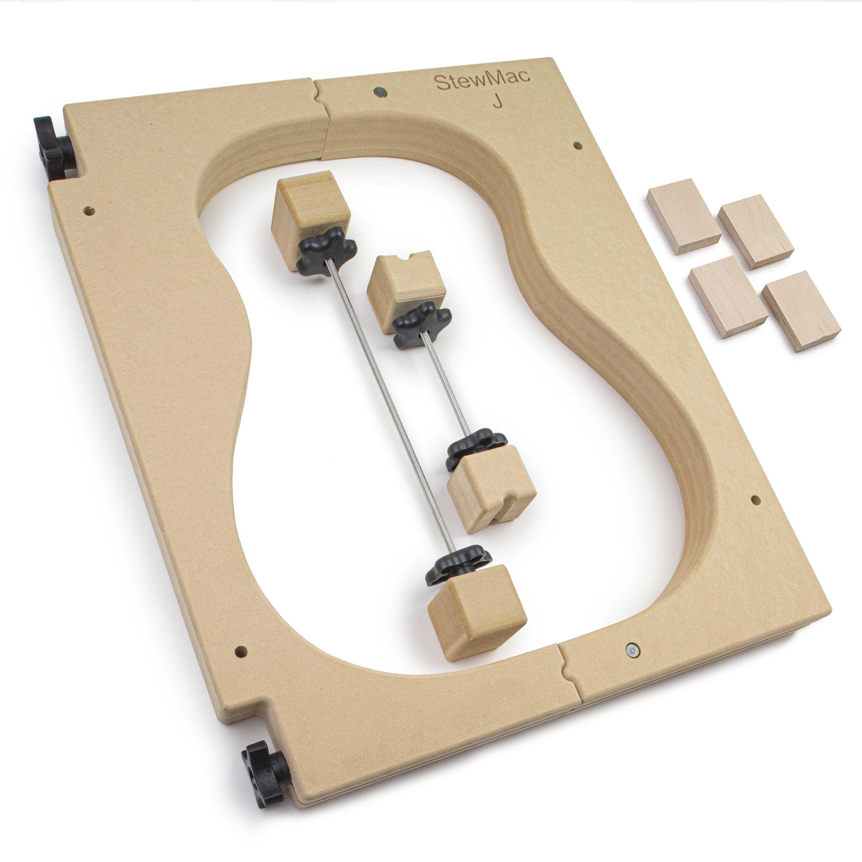StewMac Acoustic Guitar Body Mold, Jumbo-45 body mold and spreaders