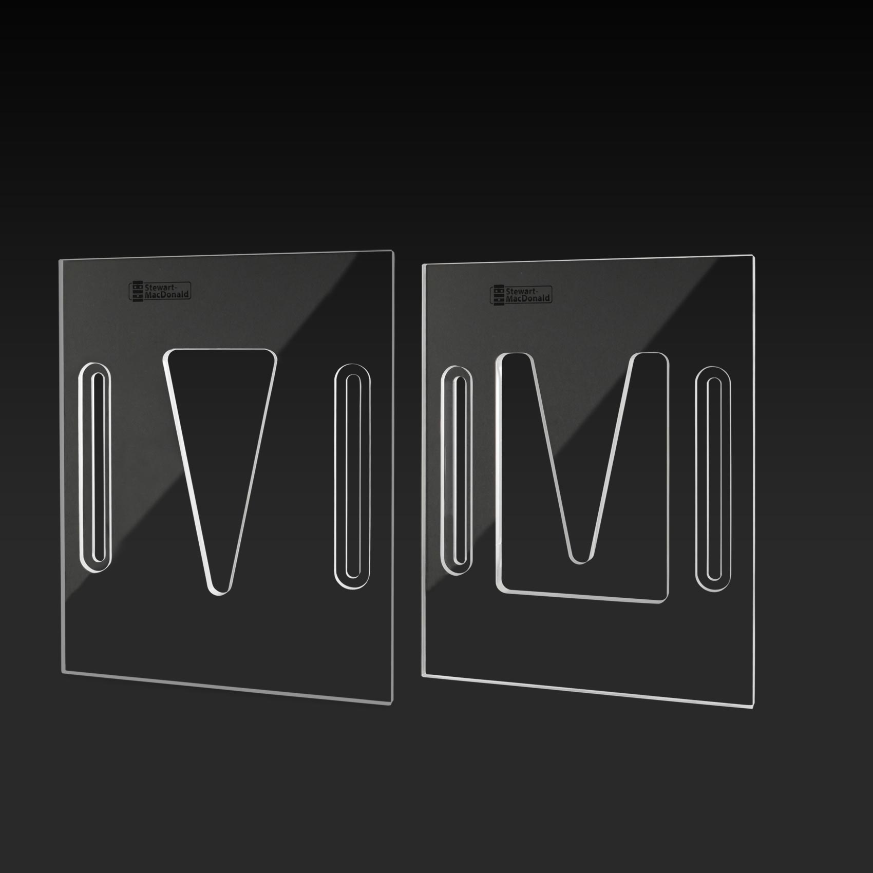 Acoustic Neck Joint Routing Templates, Dovetail, set of 2