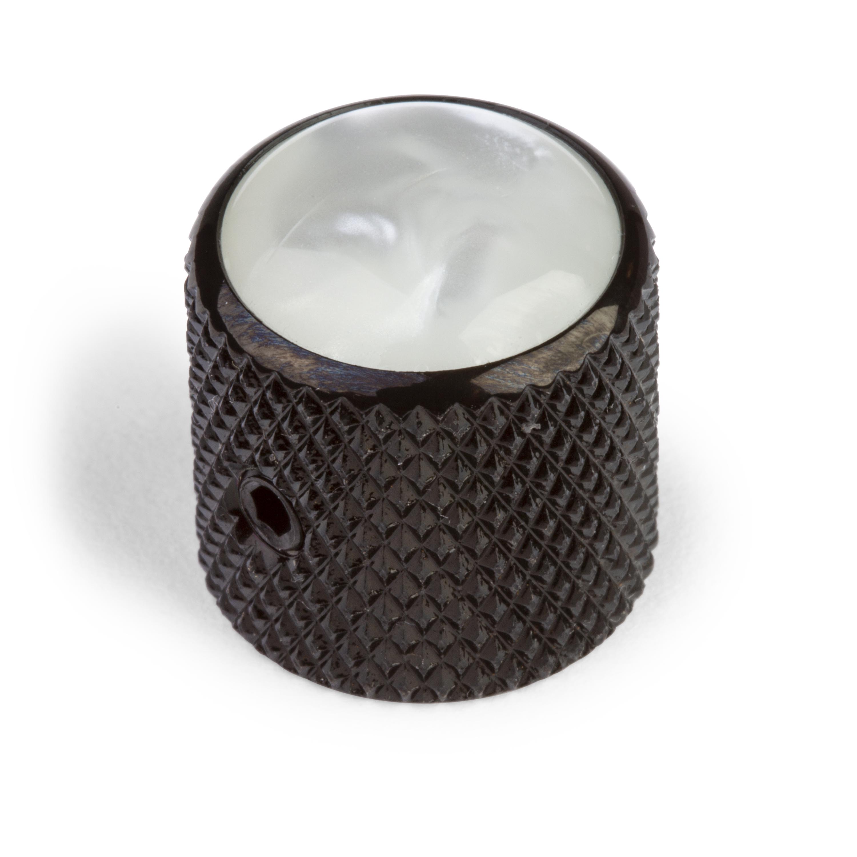 Pearloid-top Dome Knob, Black