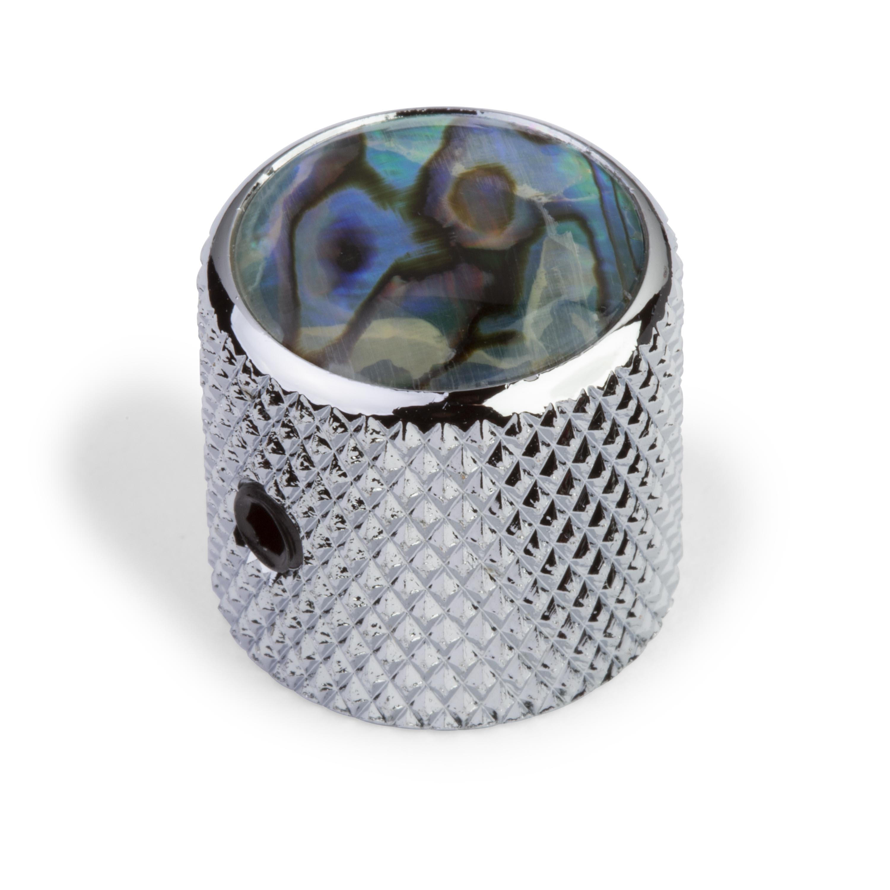 Abalone Top Dome Knob, Chrome
