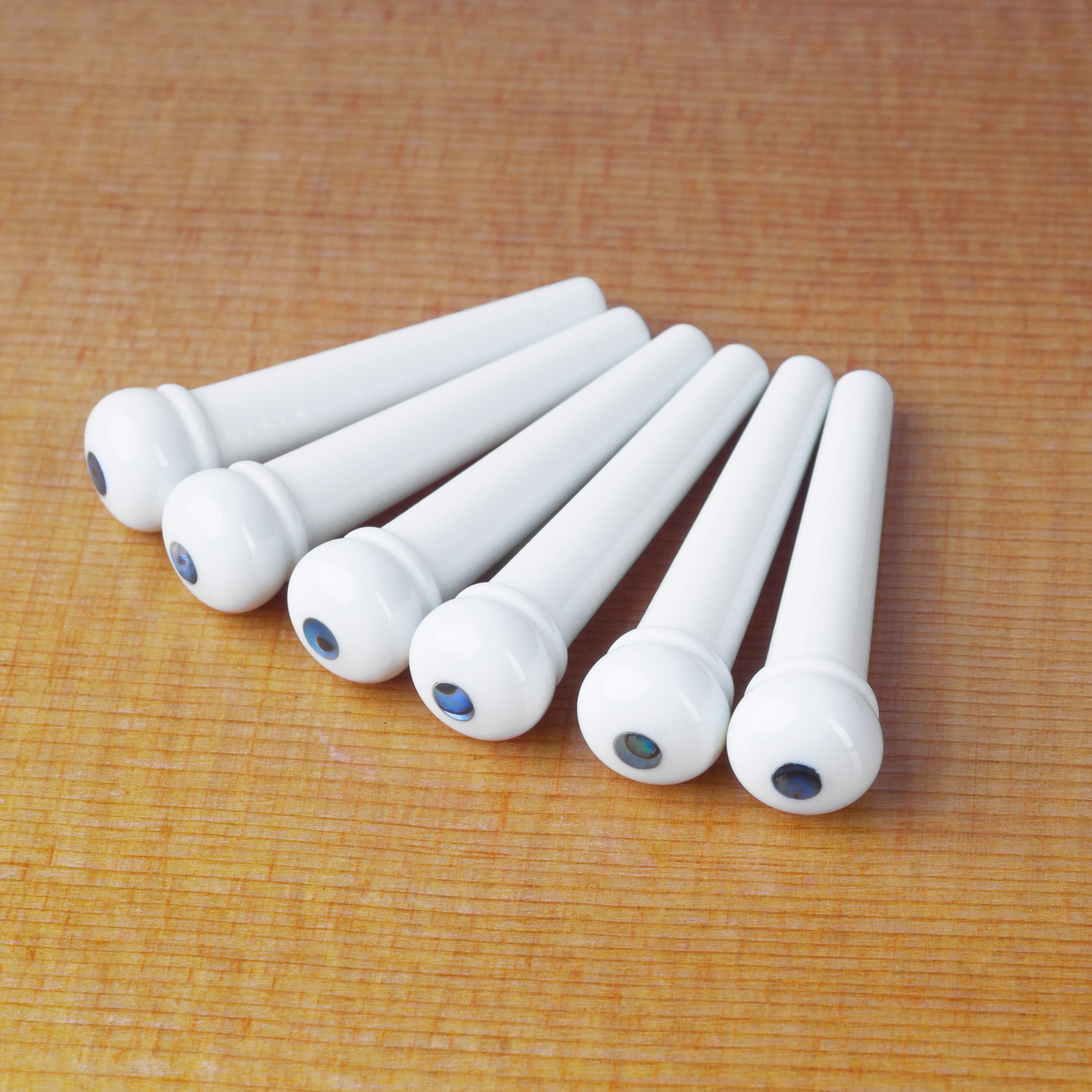 Waverly White Bridge Pins with Abalone Inlay