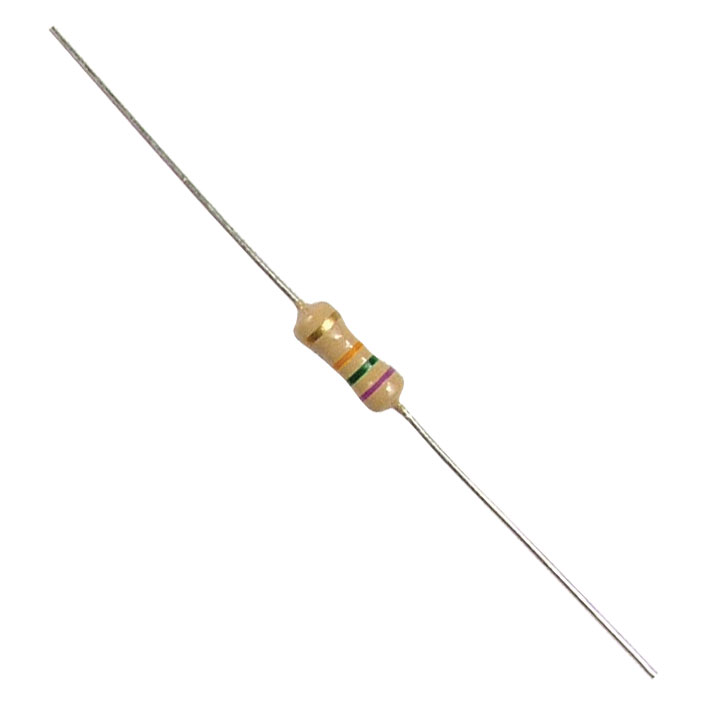 Carbon Film Resistor, 10M-ohm, 1/2W