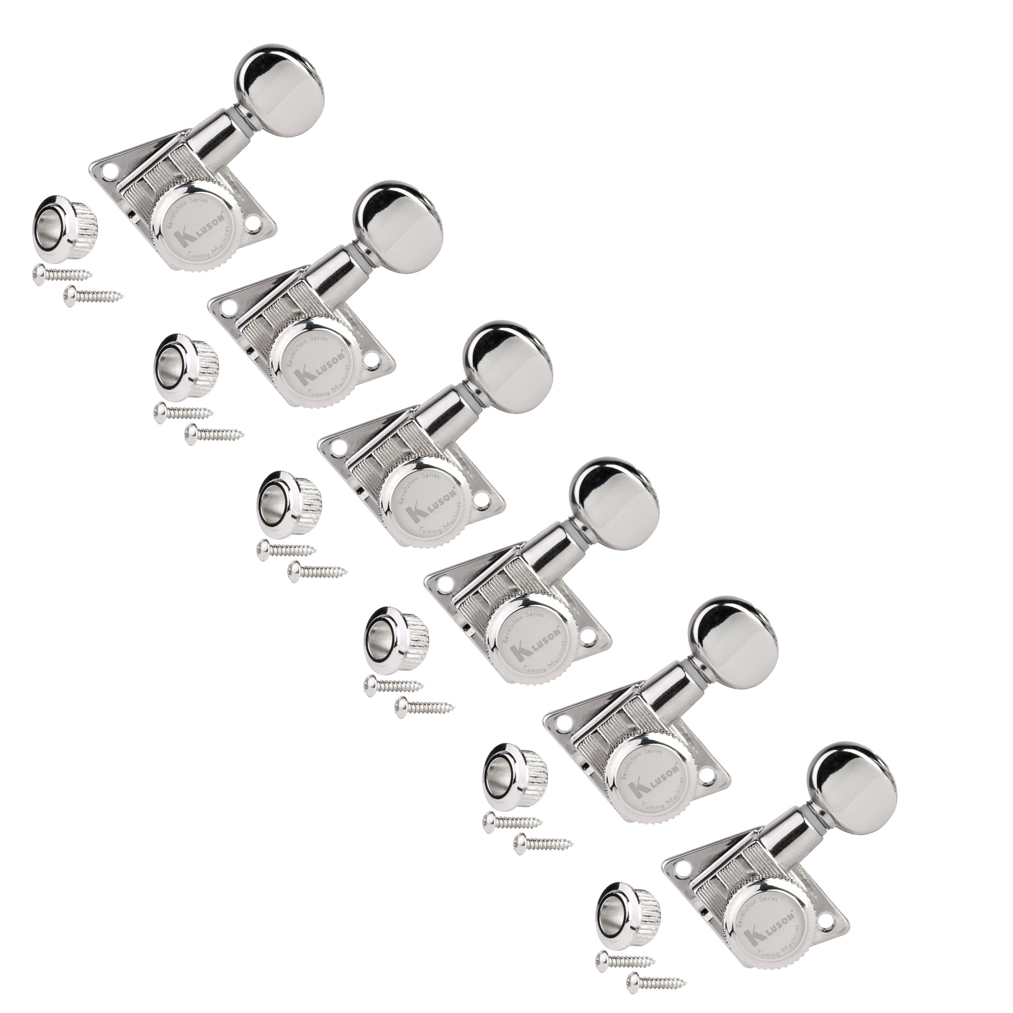 Kluson 6-In-Line Locking Revolution Series F-Mount Tuners