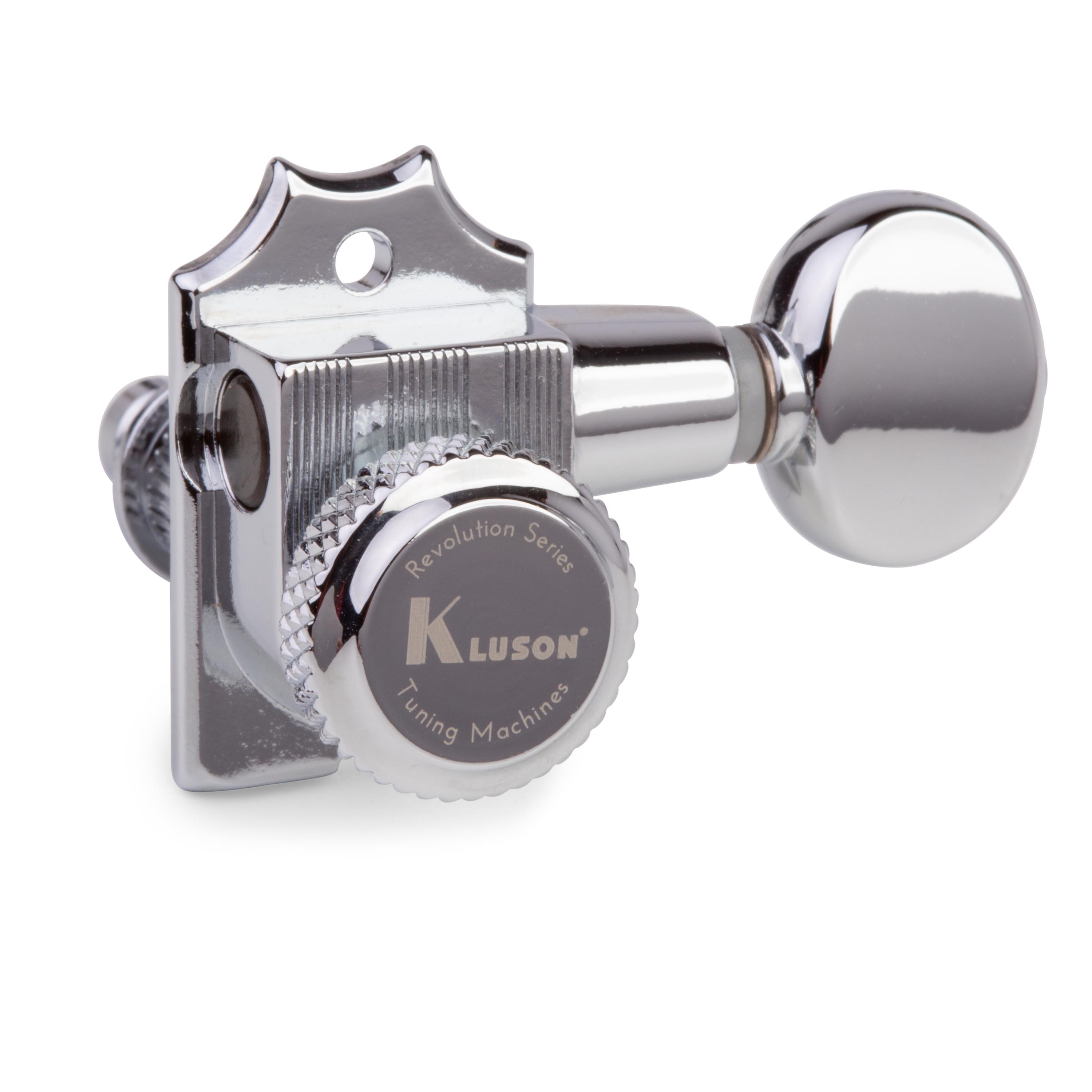 Kluson 6-In-Line Locking Revolution Series H-Mount Non-Collared Tuners