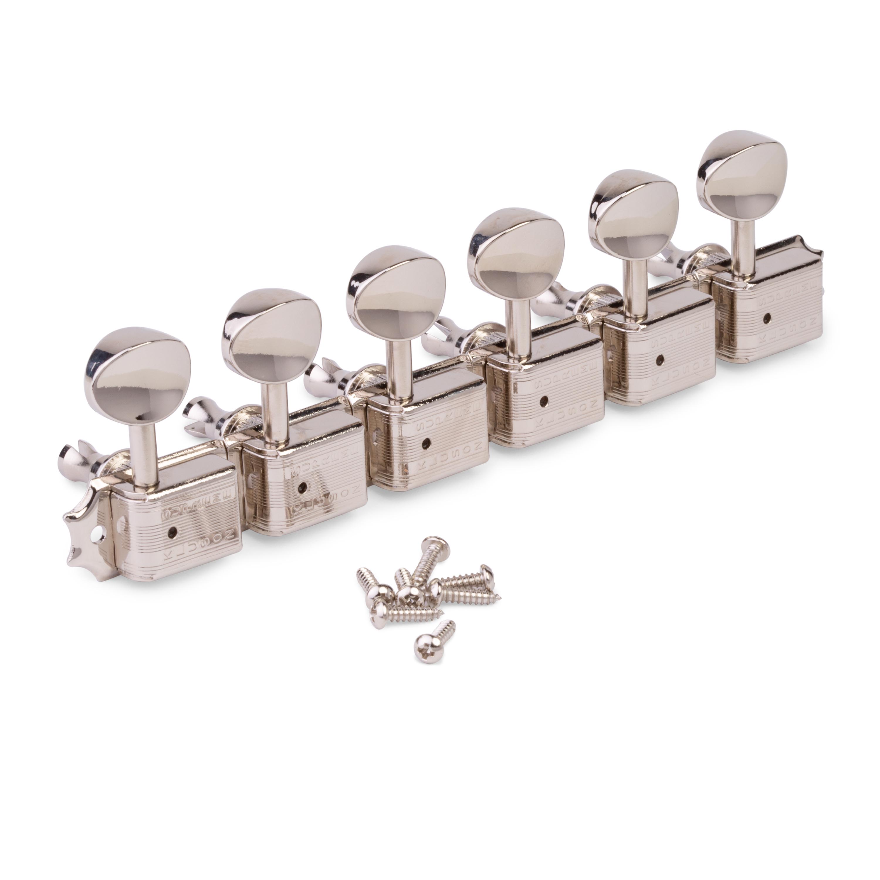 Kluson 6-In-Line Supreme Series Tuners, Staggered Safeti Post