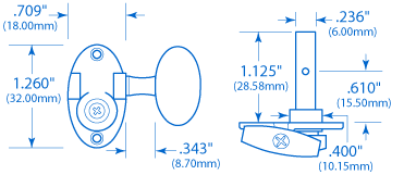 Schertler Guitar Tuning Keys for Slotted Pegheads