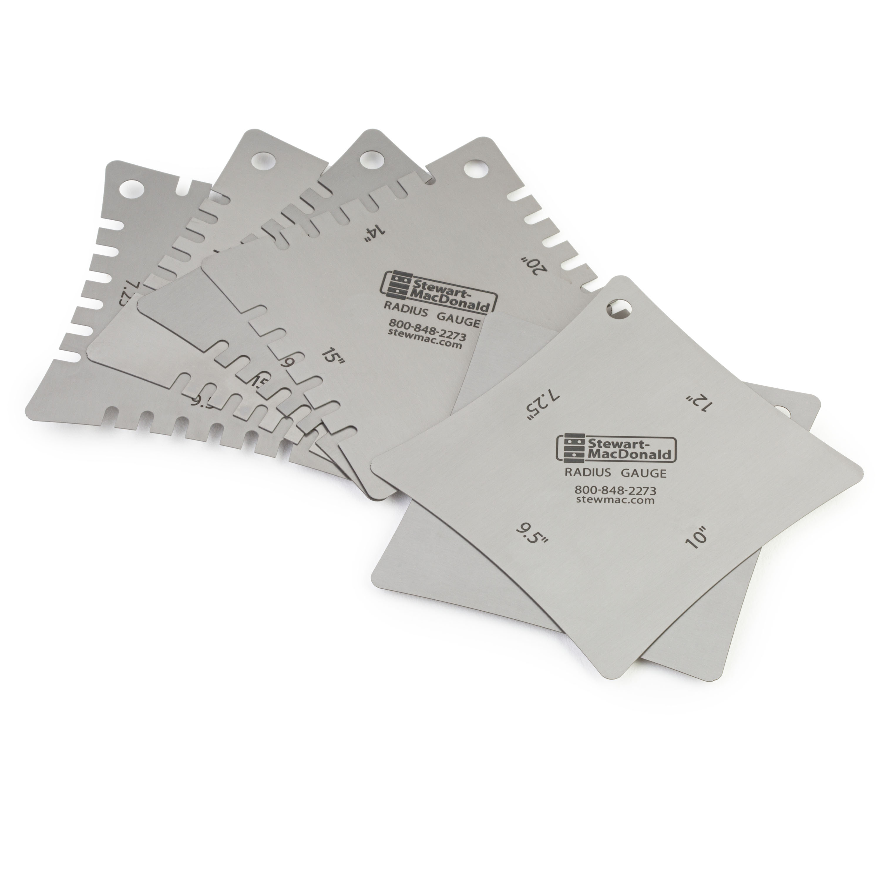 Radius Gauges, Complete set of 6