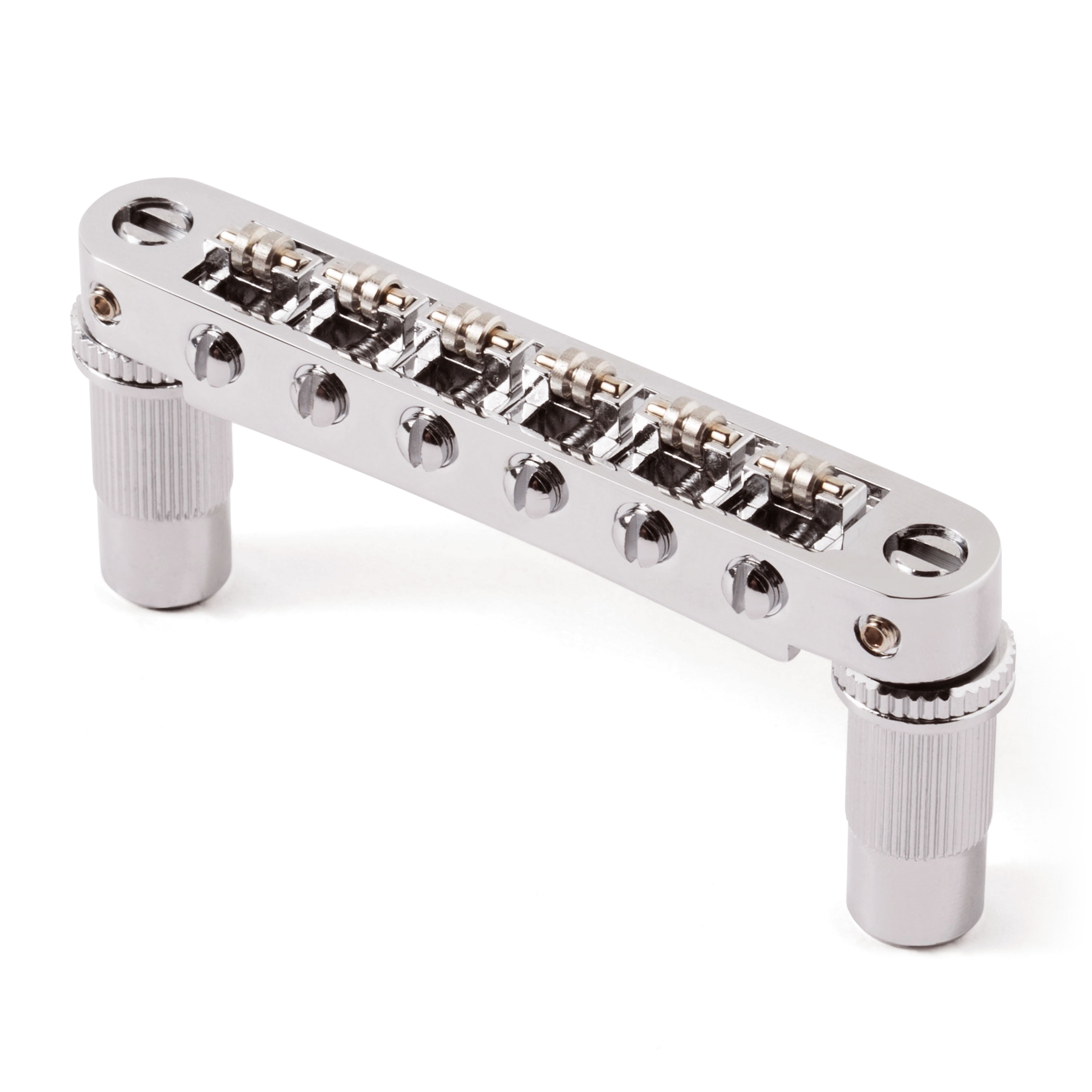 TonePros TPFR Tune-o-matic Bridge with Roller Saddles, Nickel