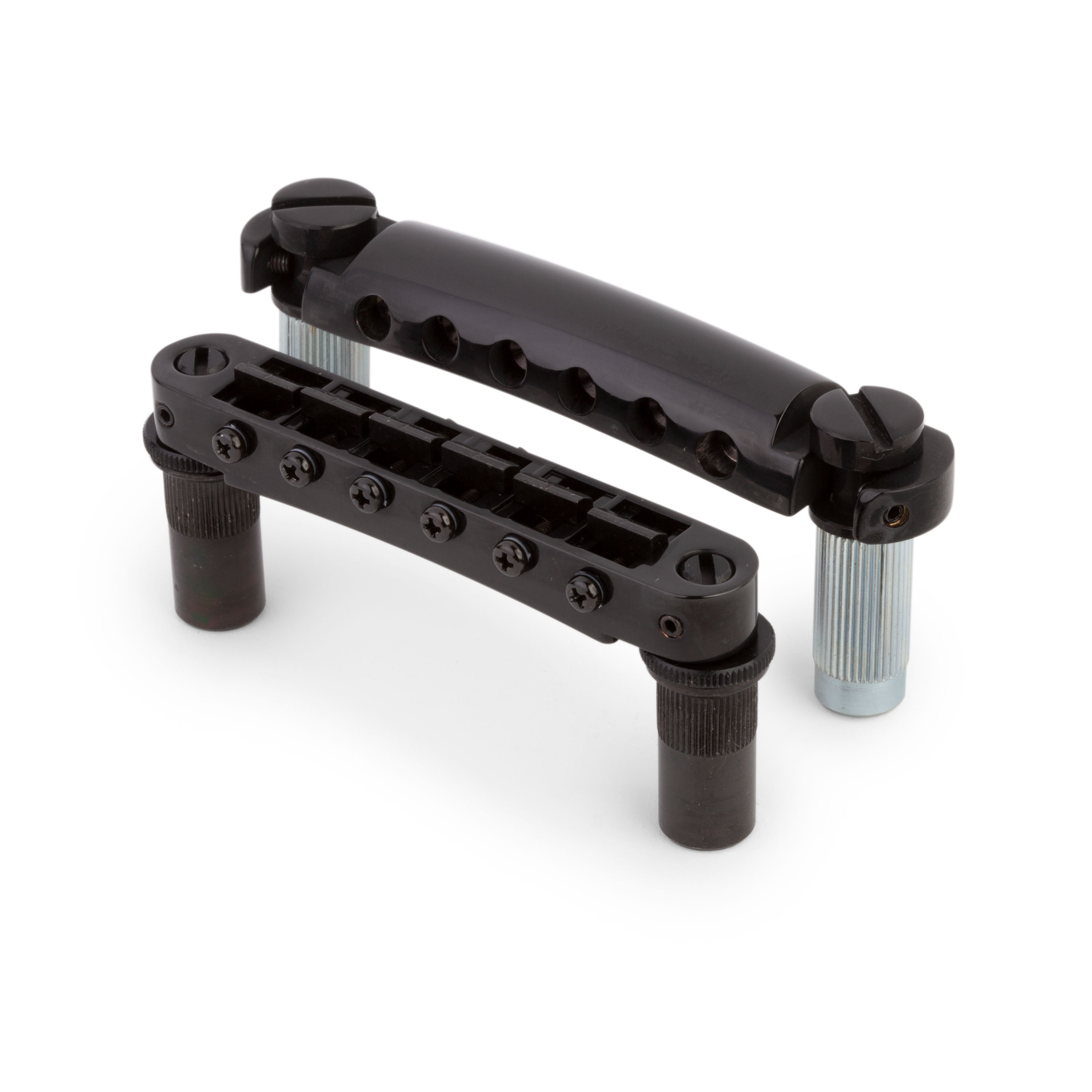 TonePros LPM02 Tune-o-matic Bridge and Tailpiece Set, Black