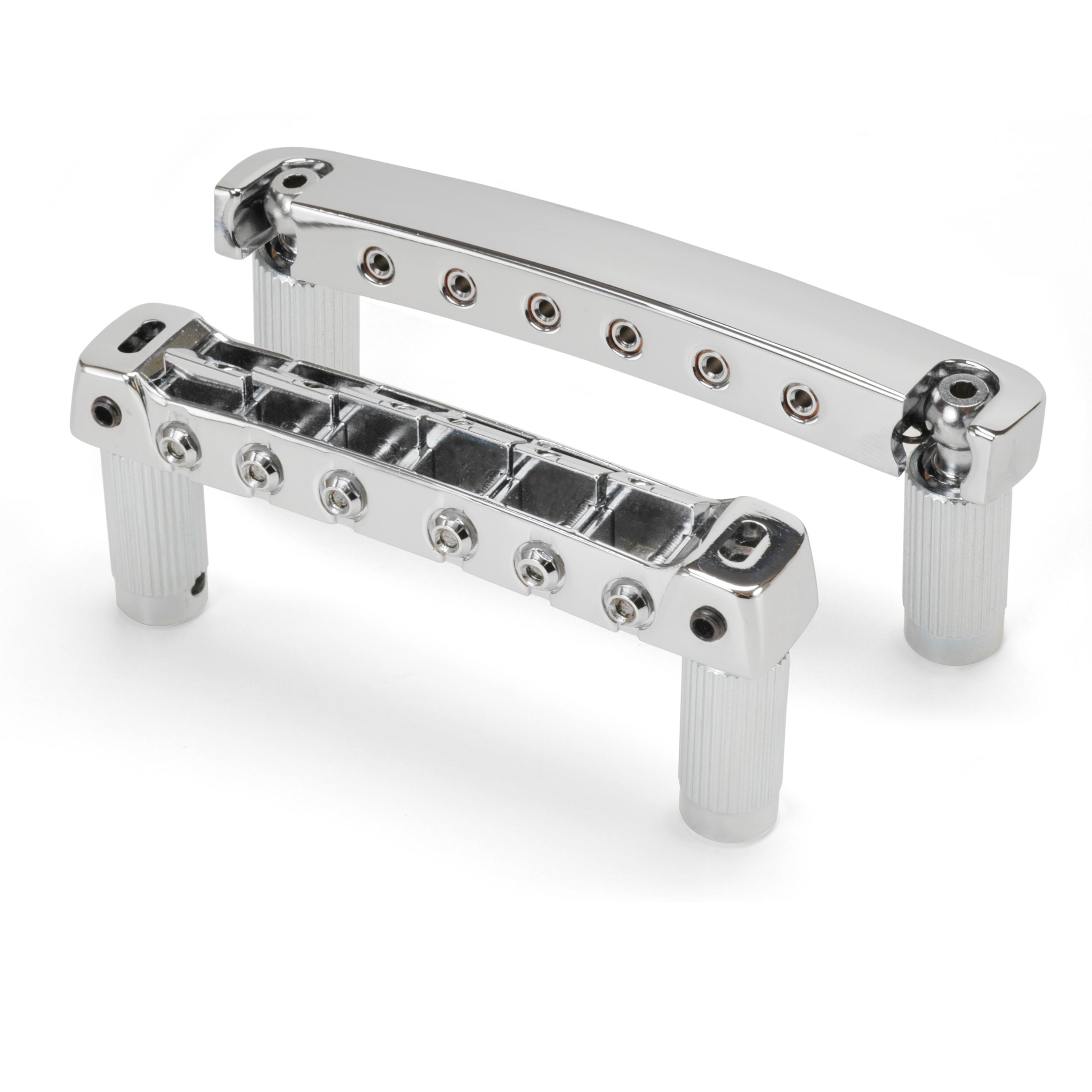 Gotoh 510 Bridge and Tailpiece, Bridge and Tailpiece, chrome