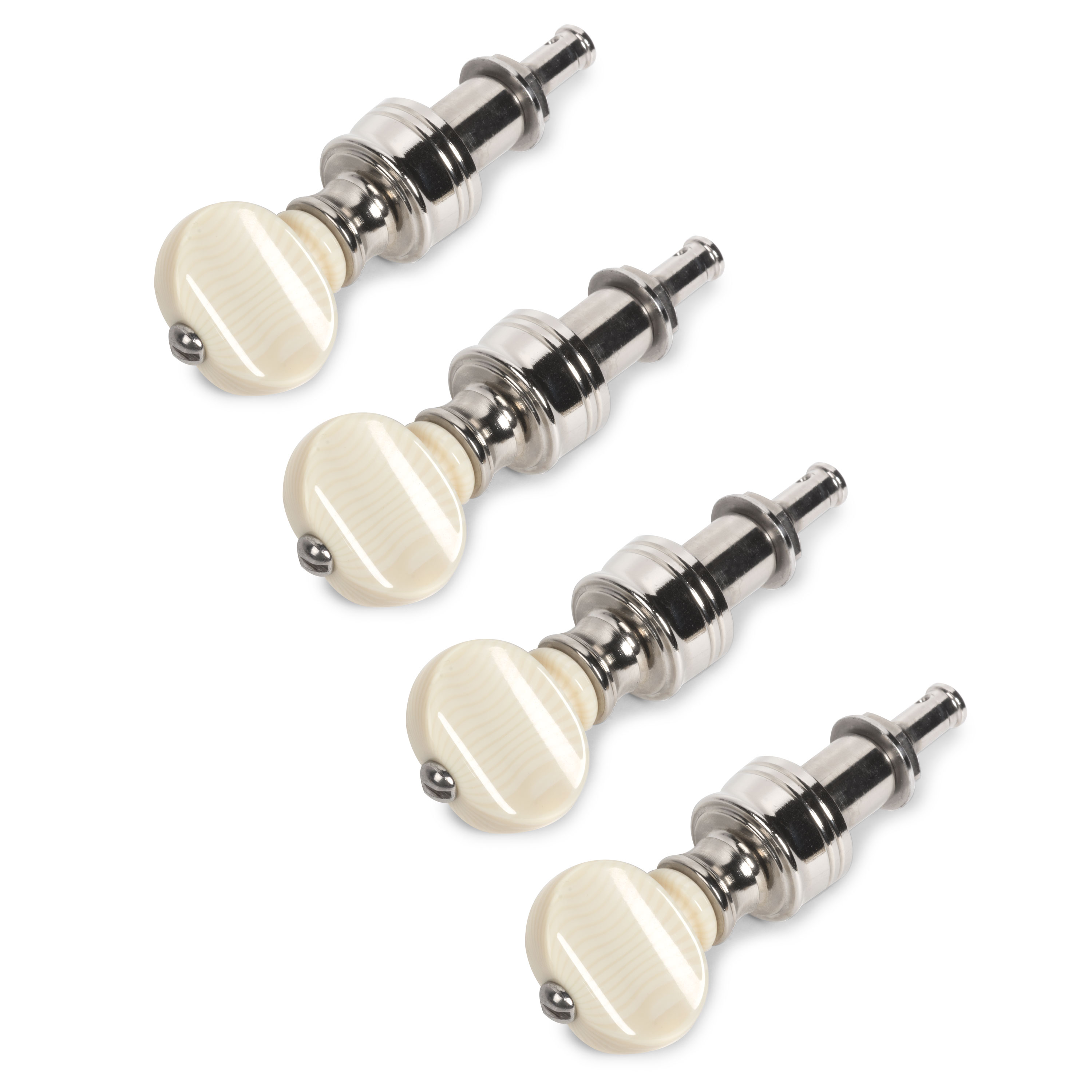 Rickard Cyclone High Ratio Tuning Pegs for Banjo with Ivoroid Knobs, Set of 4