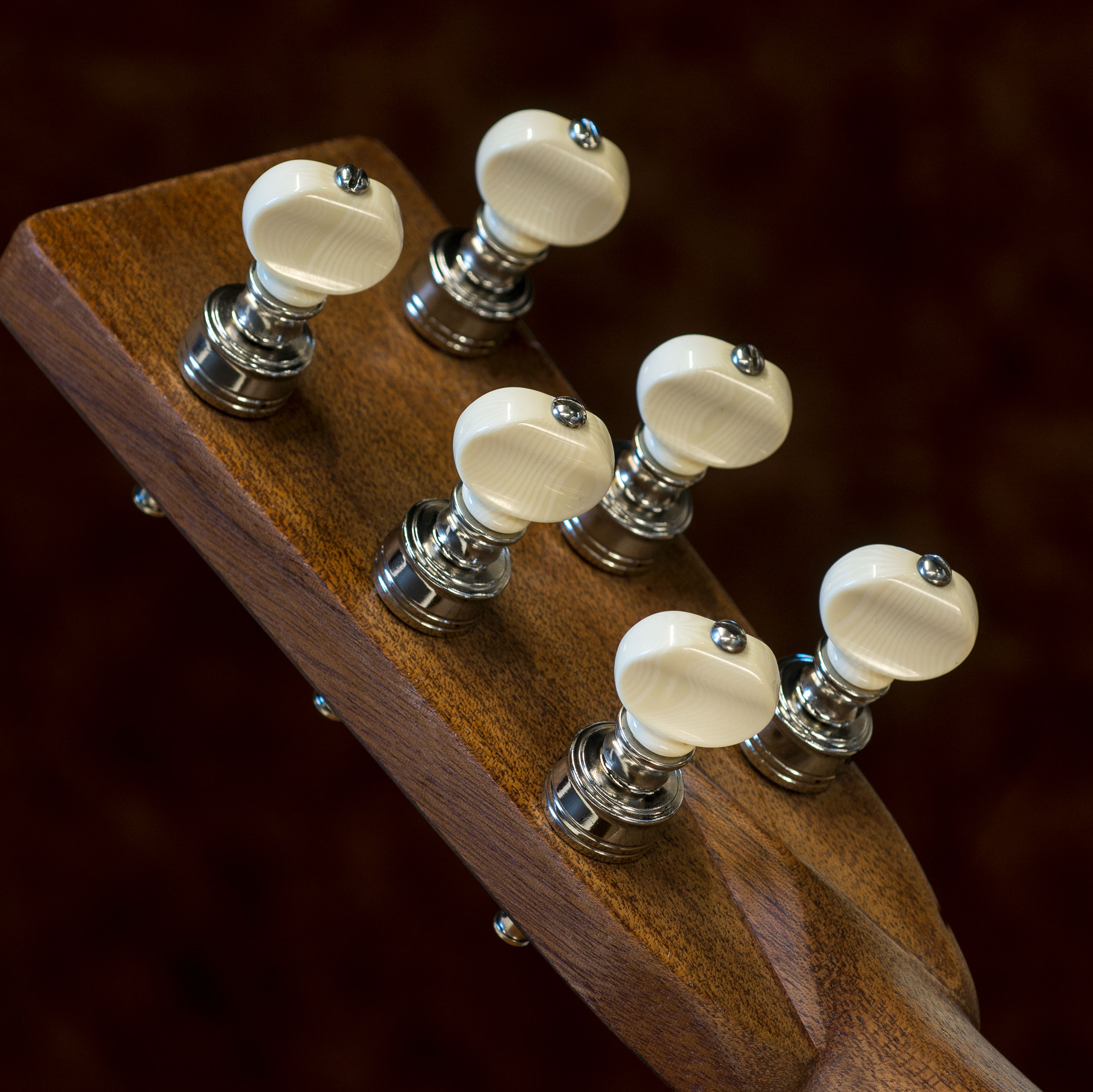 Rickard Cyclone High Ratio Tuning Pegs for Guitar with Ivoroid Knobs, Set of 6