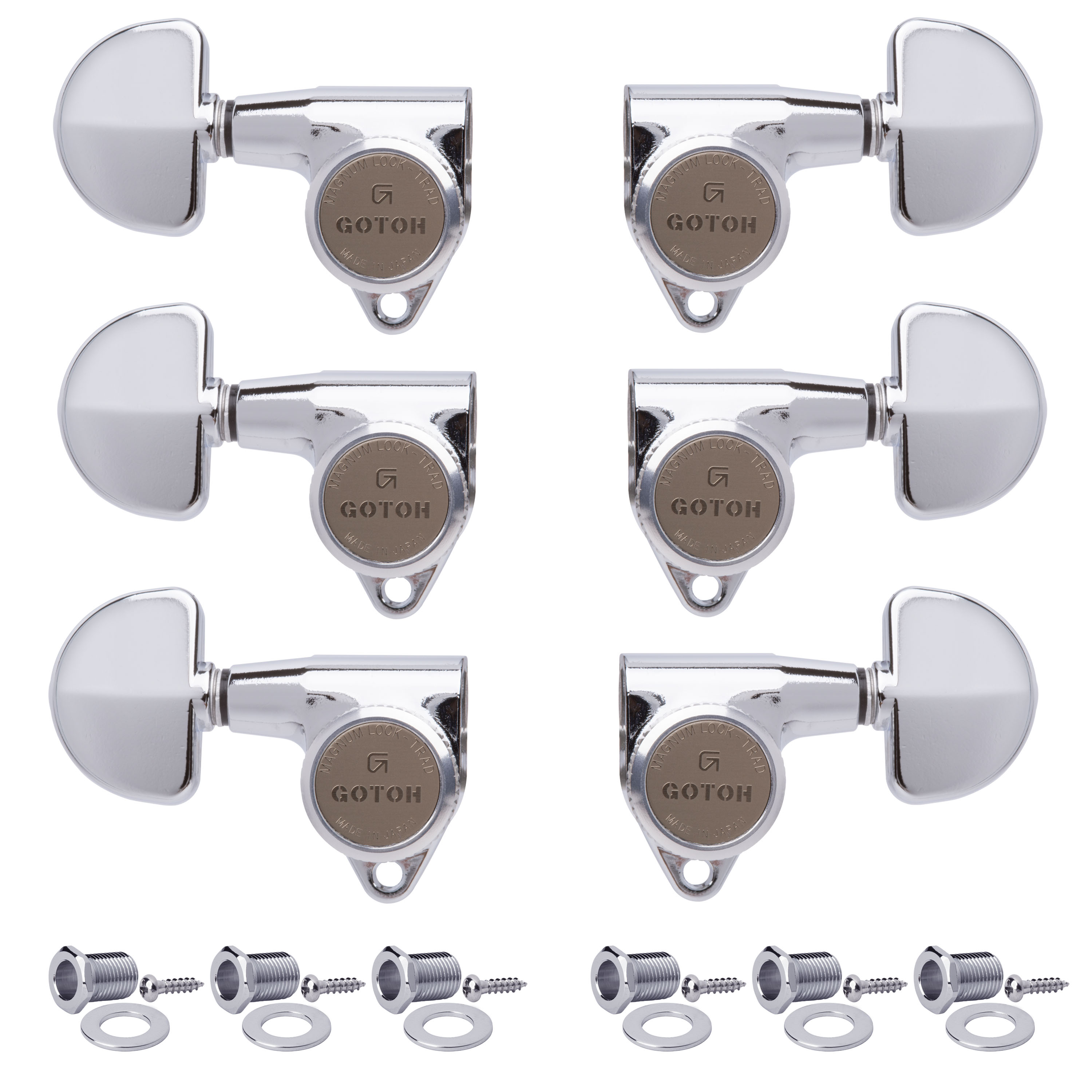 Gotoh Magnum Lock-Trad 3+3 Tuners, Chrome