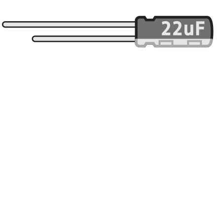 Capacitors for Amps and Pedals, 22uF, 35v electrolytic
