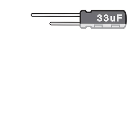 Capacitors for Amps and Pedals, 33uF, 25v electrolytic