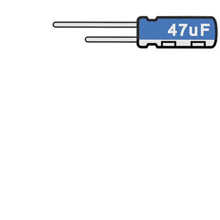 Capacitors for Amps and Pedals, 47uF, 16v electrolytic