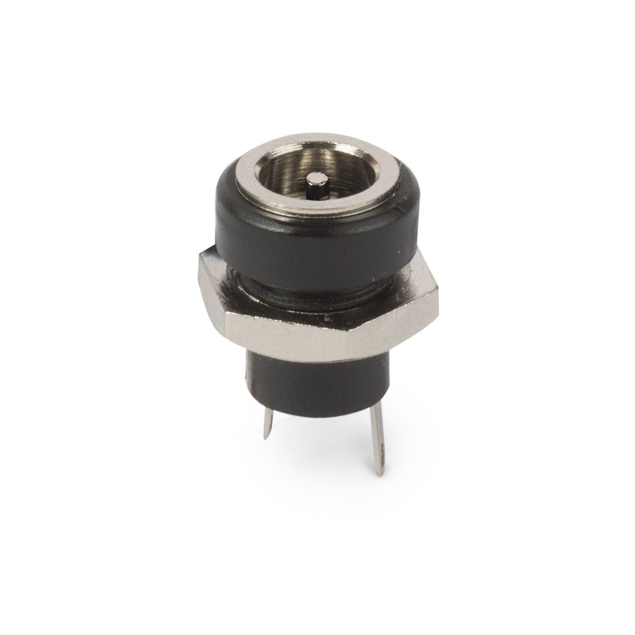 DC Power Jack, Small, metal nut