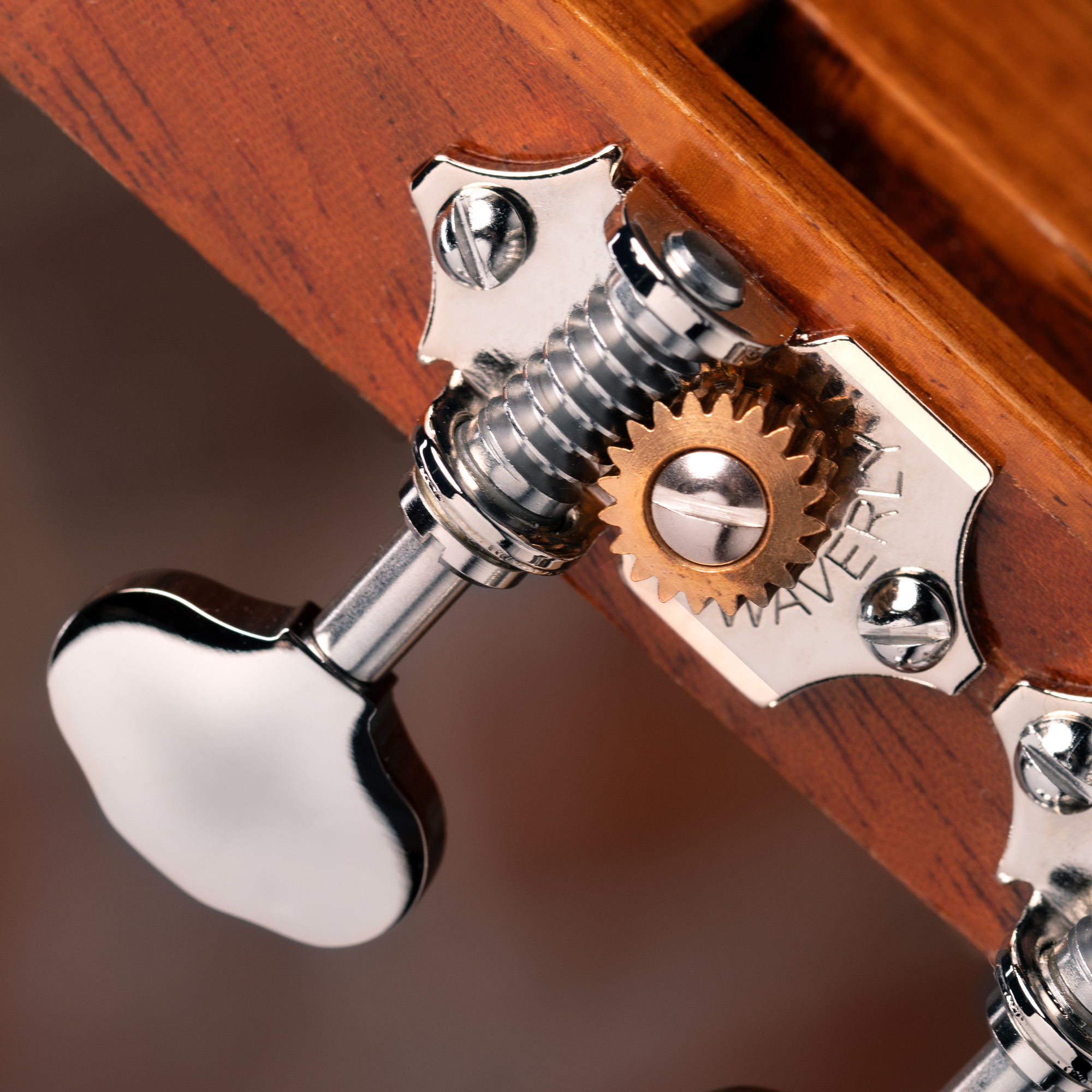 Waverly High Ratio Guitar Tuners with Butterbean Knobs for Slotted Pegheads