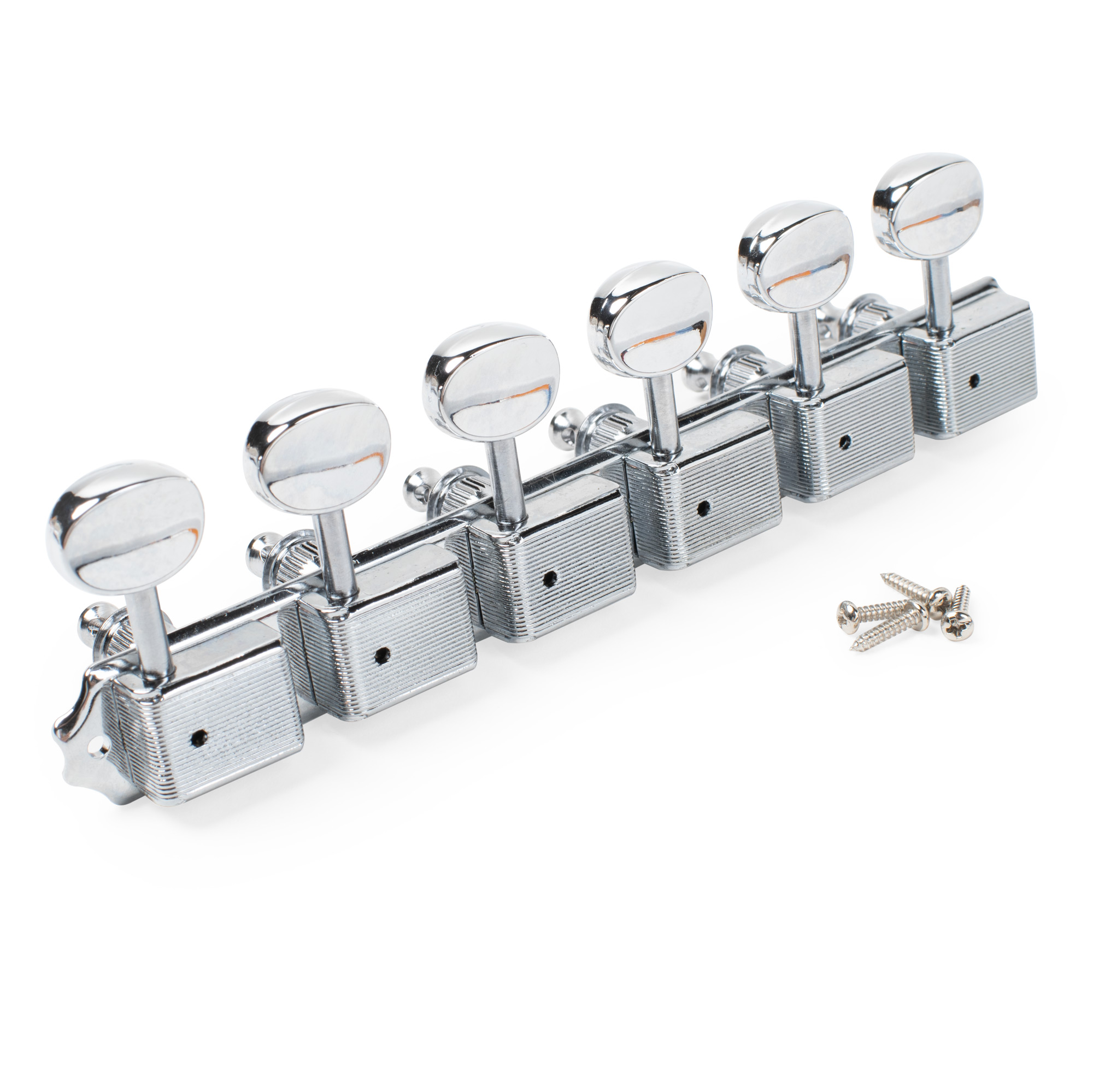 StewMac 6-On-Plate Tuners, Chrome