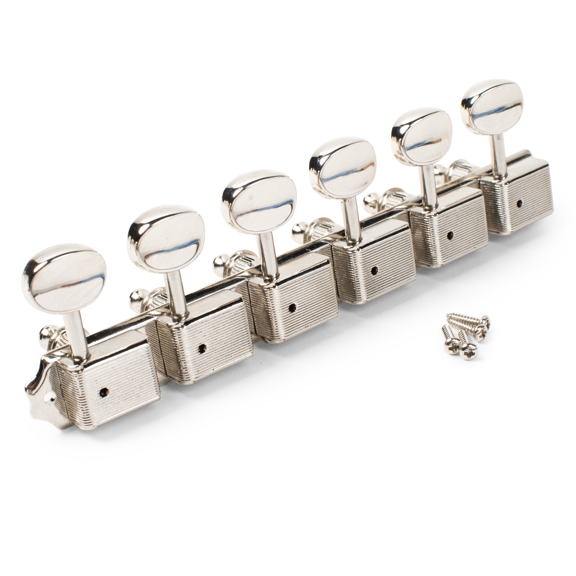 StewMac 6-On-Plate Tuners, Nickel