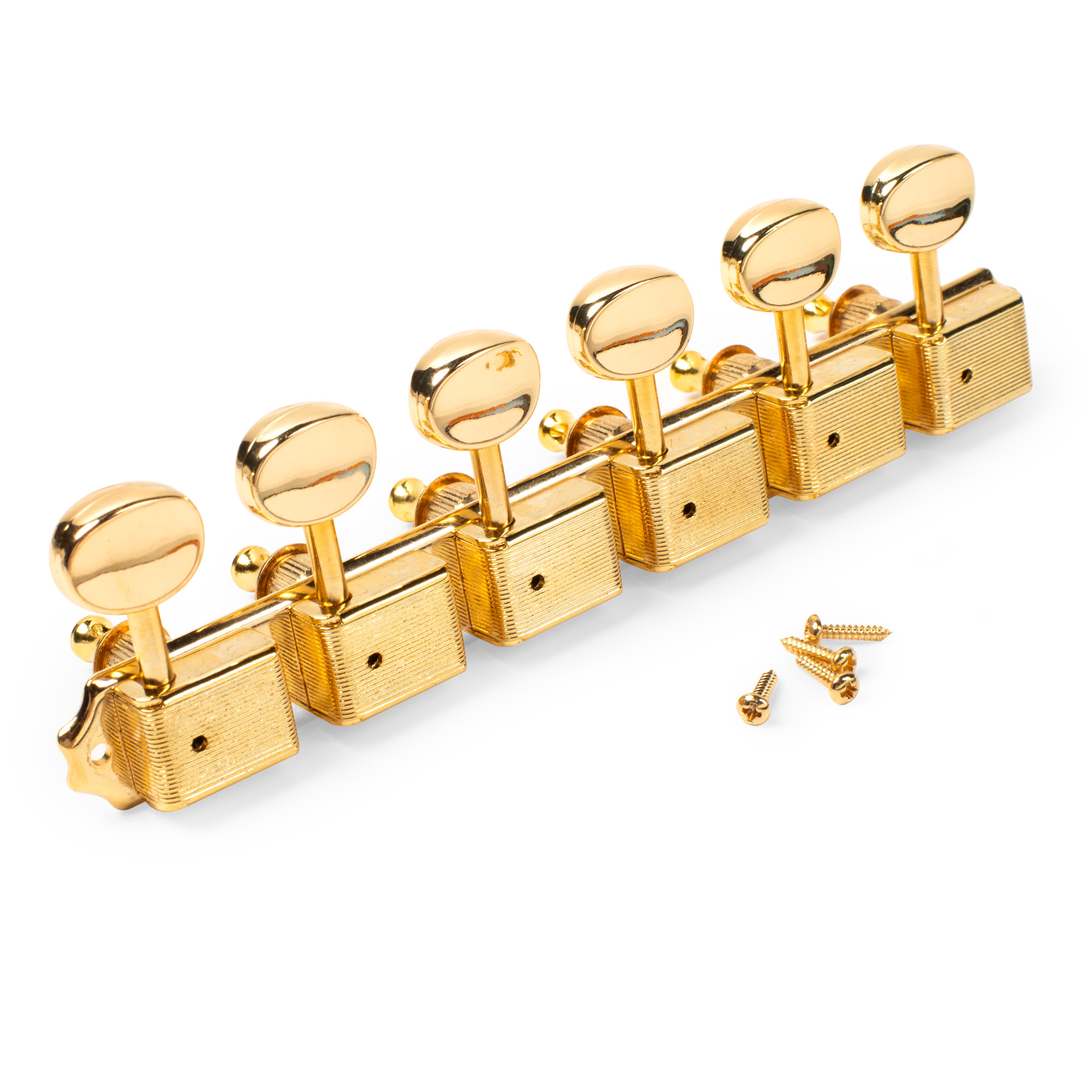 StewMac 6-On-Plate Tuners, Gold
