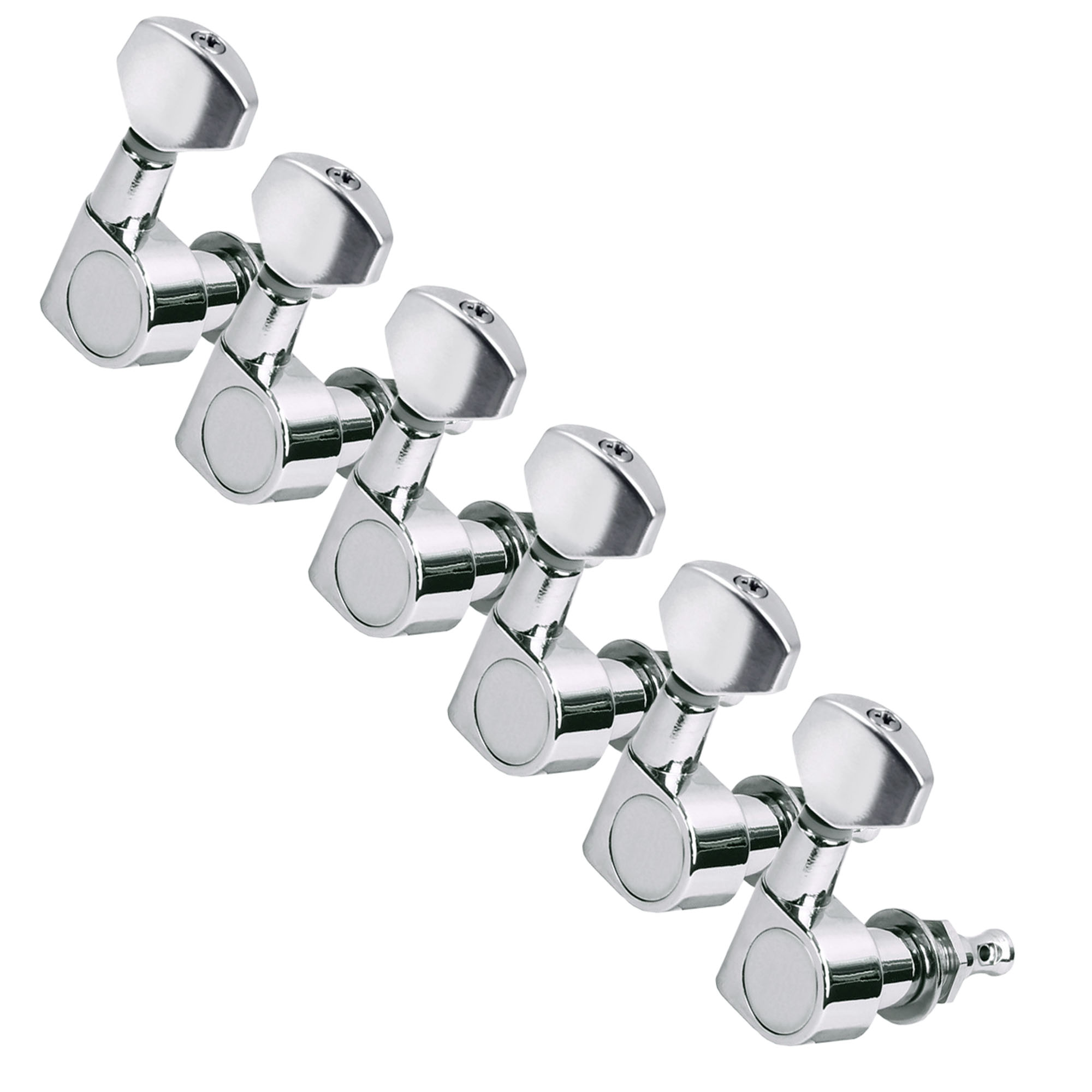 StewMac 6-In-Line Tuners with Small Schaller-style Knob, Chrome