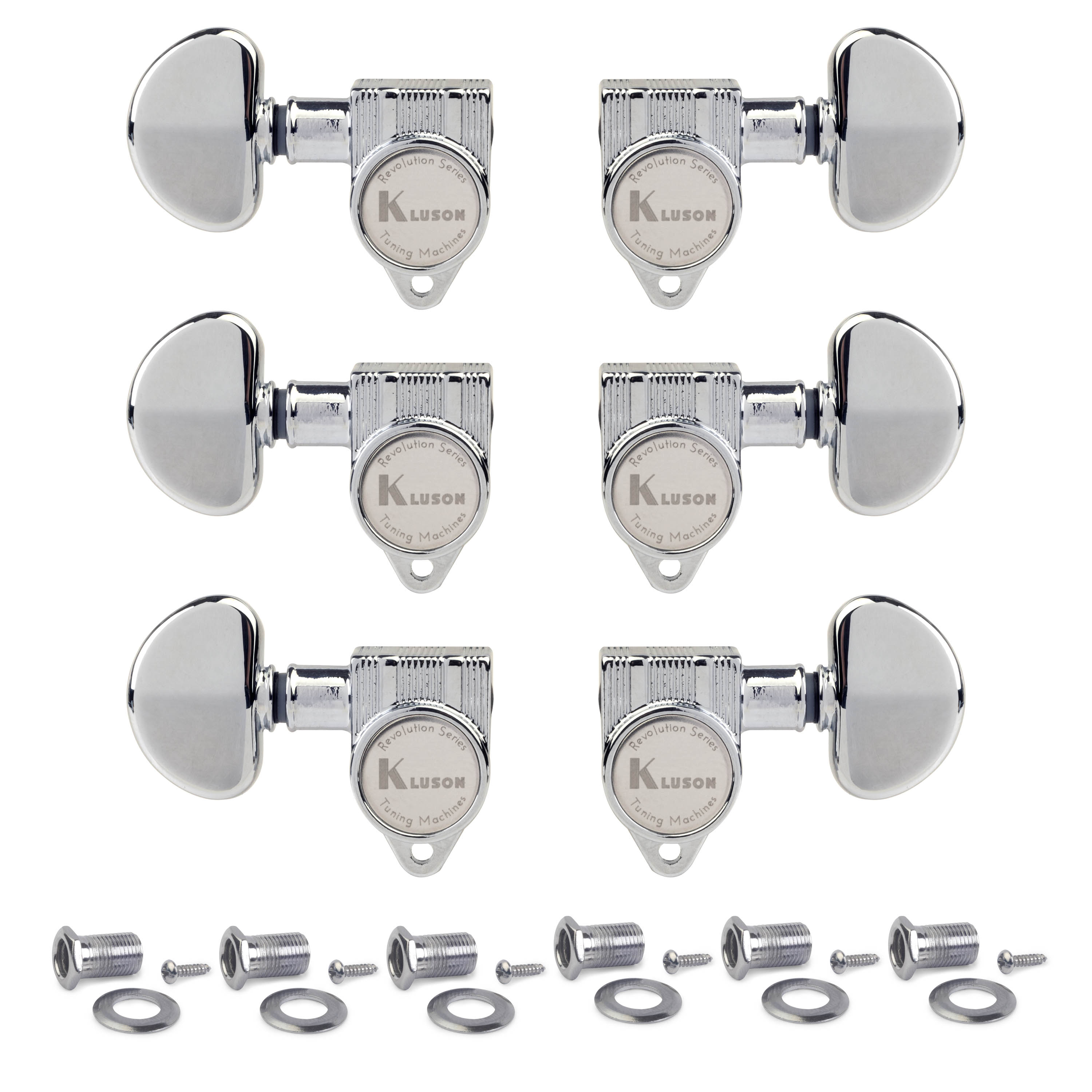 Kluson 3+3 Revolution Series E-Mount Tuners, Chrome