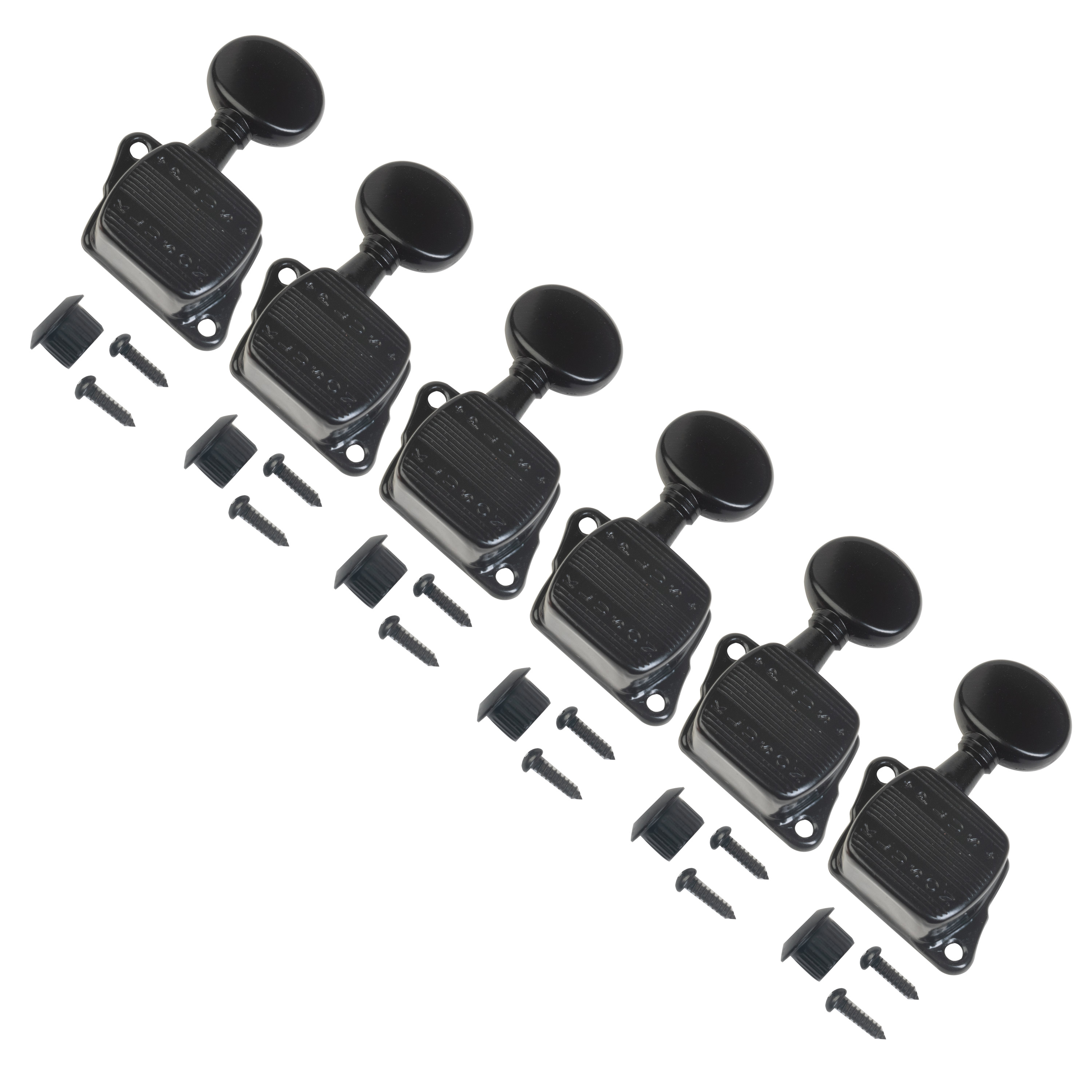 Kluson 6-In-Line Plus Series Tuners, Black
