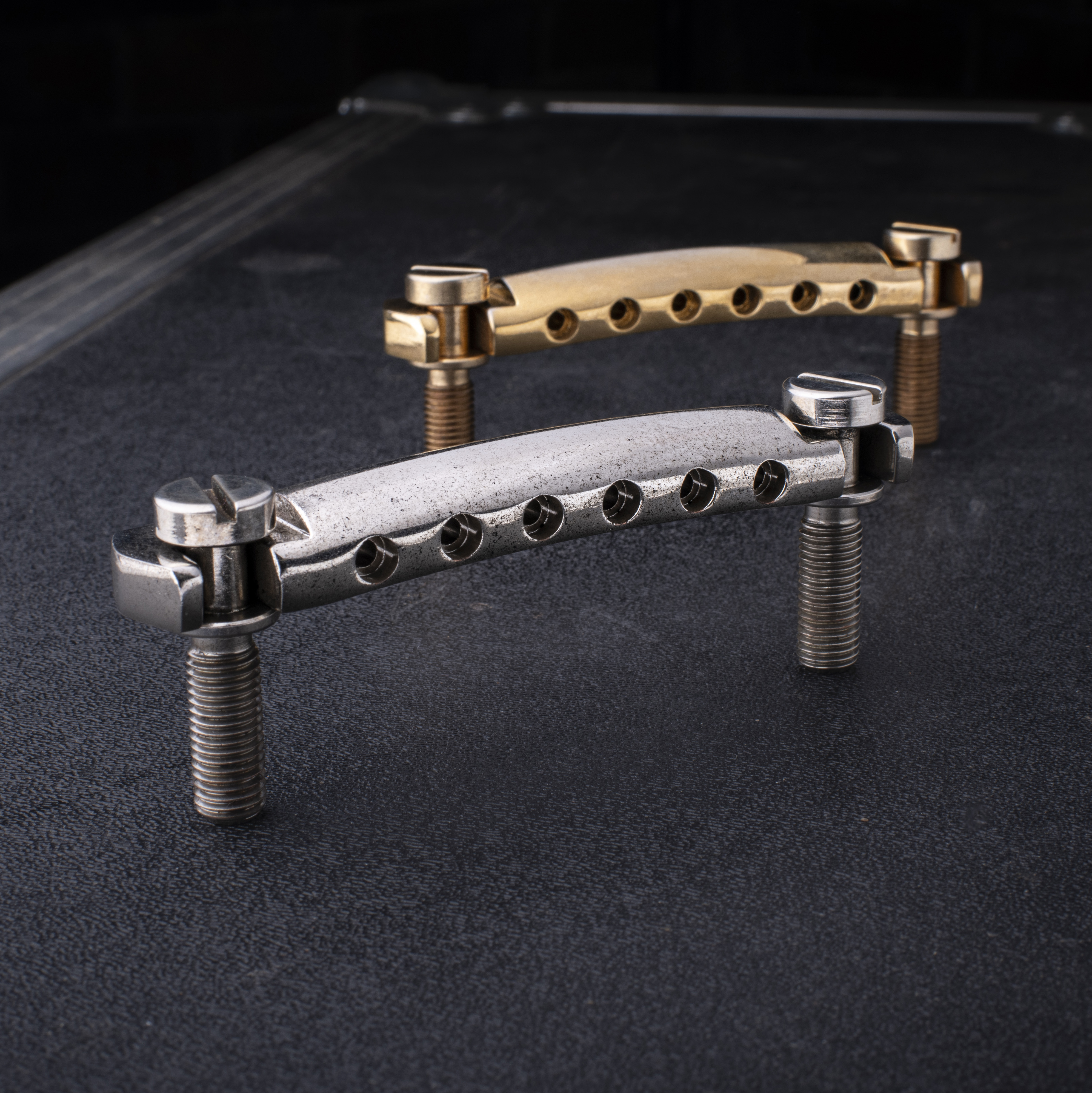 GuitarSlinger Cryocated Aged Aluminum Stop Tailpiece