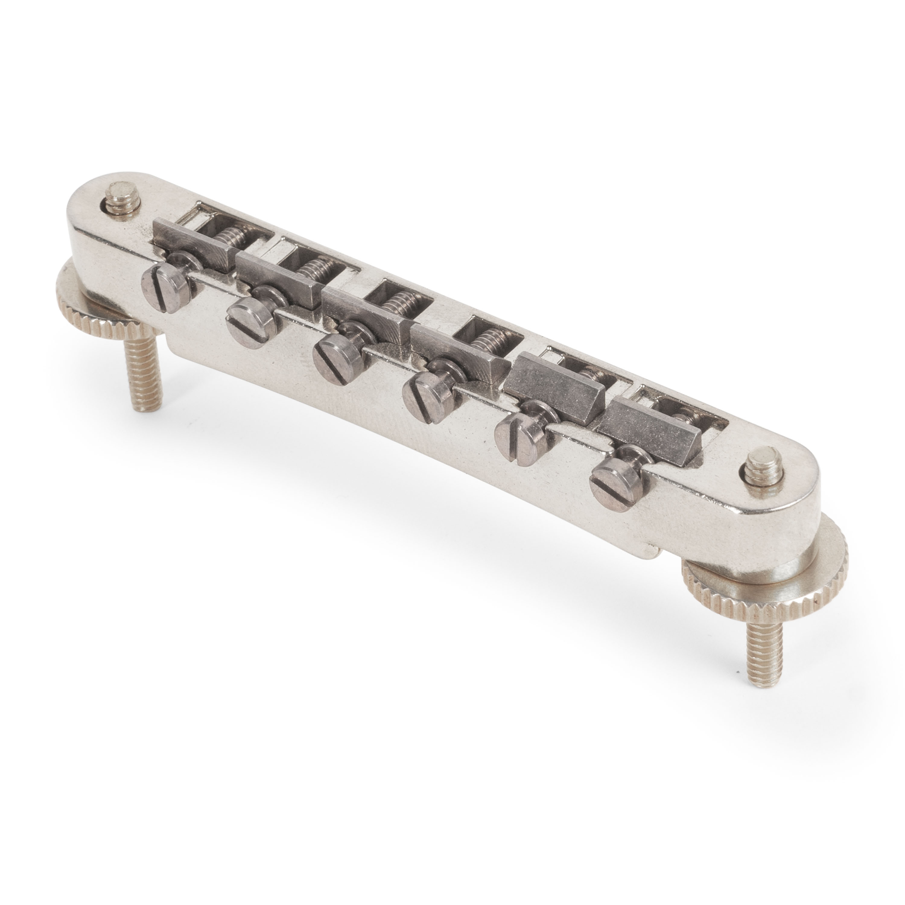 GuitarSlinger Cryocated Aged Non-Wire ABR-1 Tune-o-matic Bridge, Aged Nickel