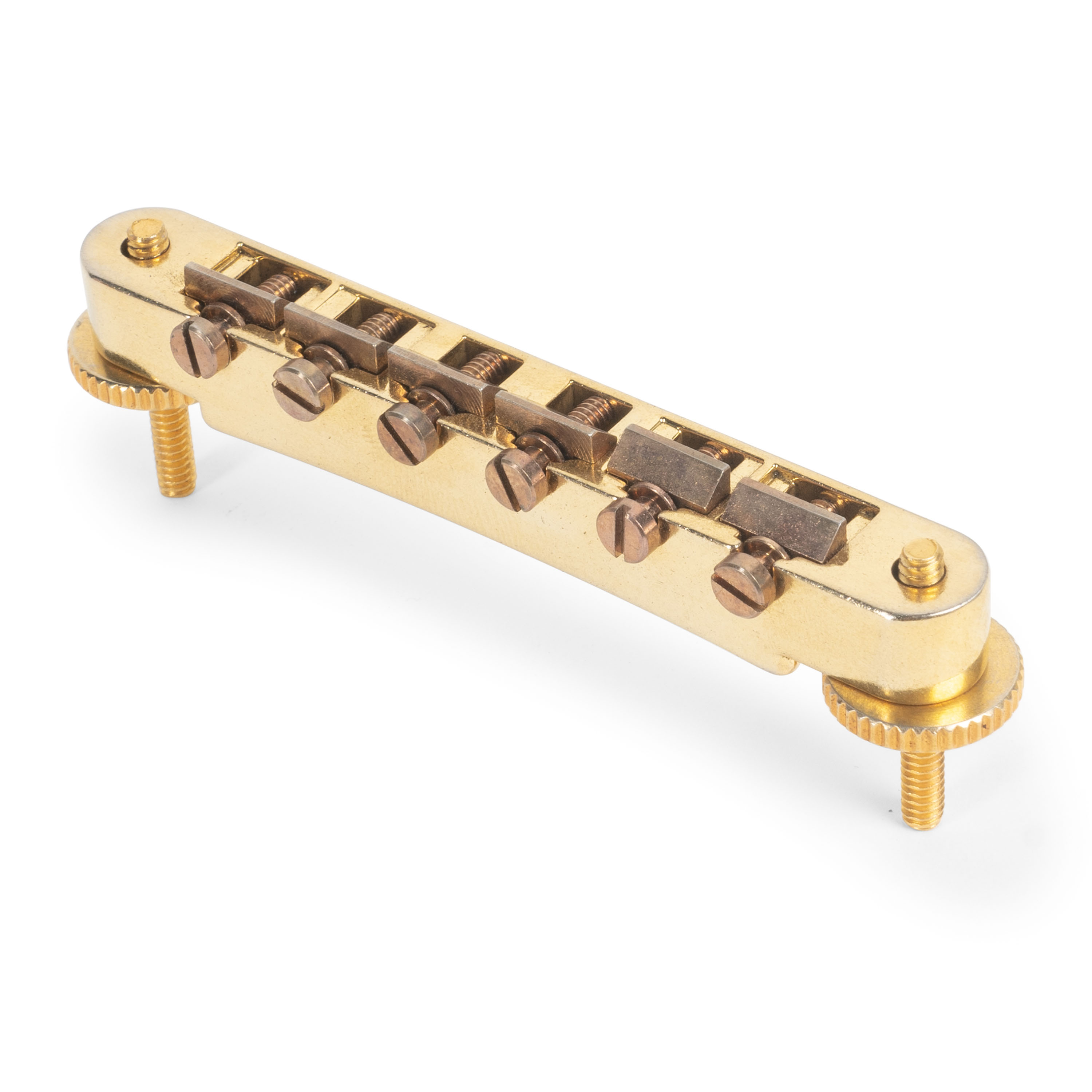 GuitarSlinger Cryocated Aged Non-Wire ABR-1 Tune-o-matic Bridge, Aged Gold