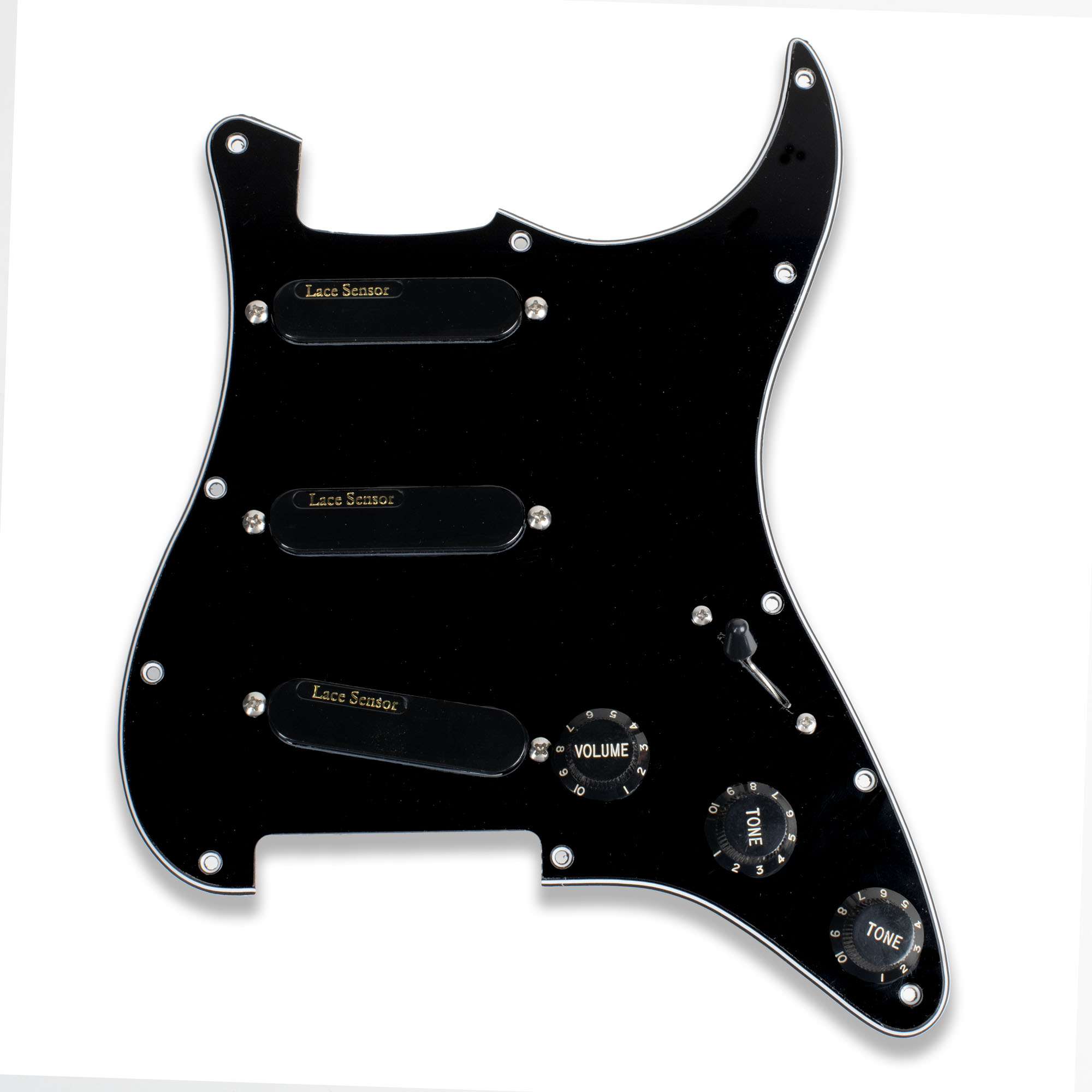 Lace Sensor Gold Triple Prewired Pickguard PLUS, Black