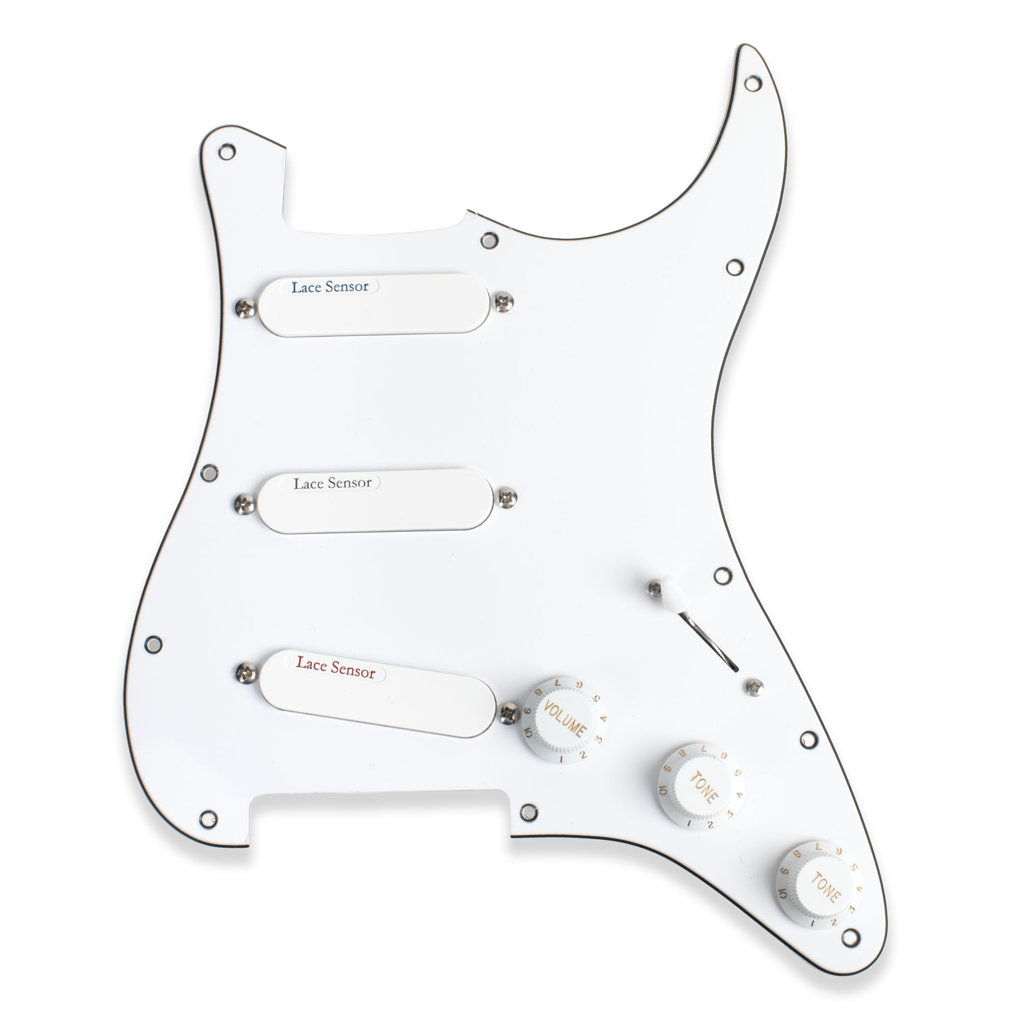 Lace Sensor Ultimate Triple Prewired Pickguard PLUS, White