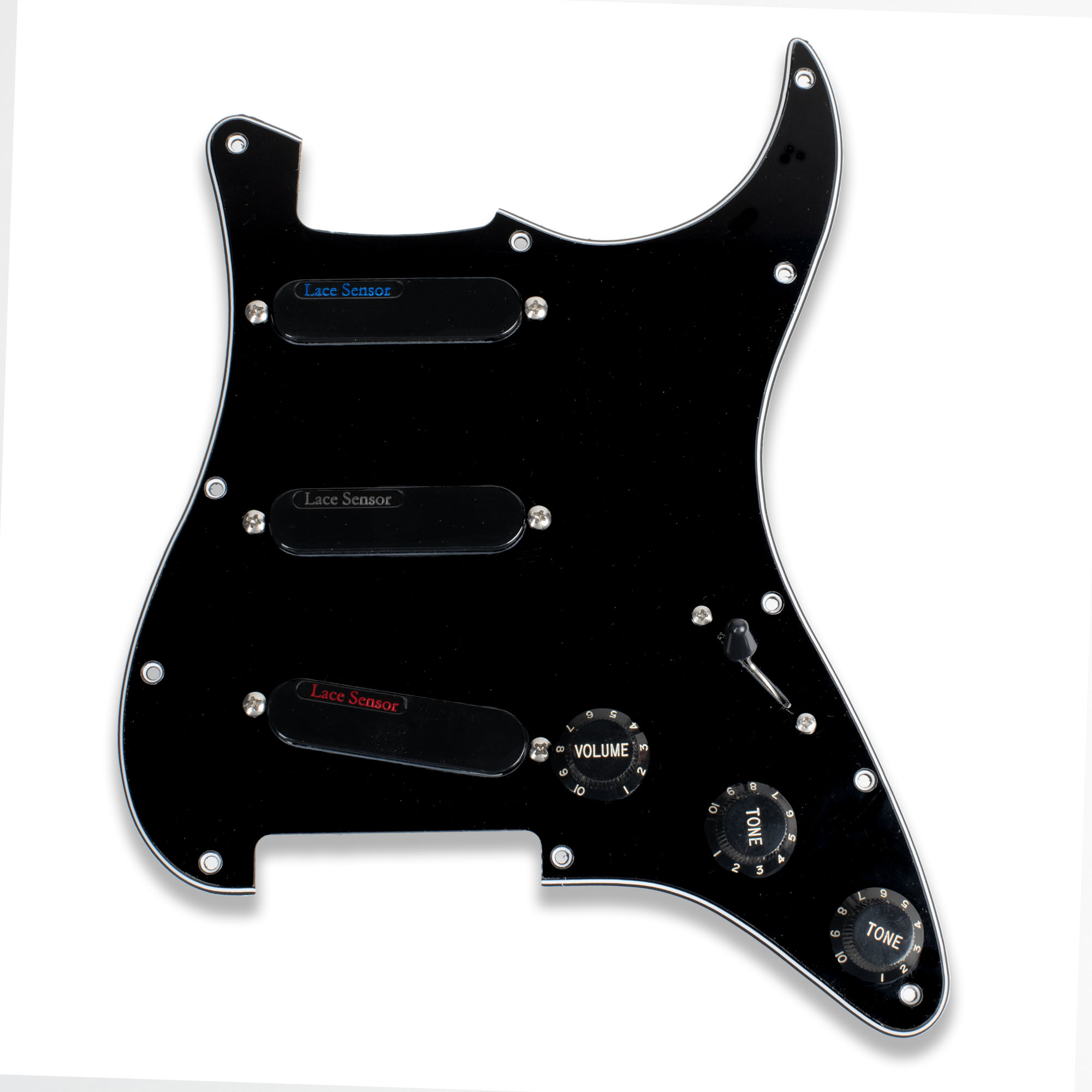 Lace Sensor Ultimate Triple Prewired Pickguard PLUS, Black